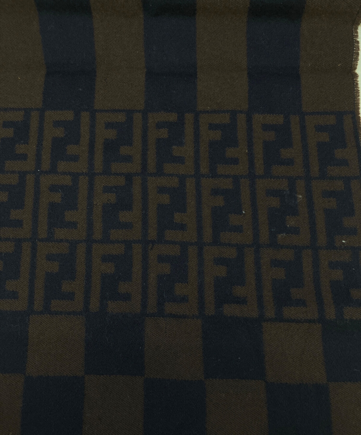 中古・古着通販】FENDI (フェンディ) ズッカ ウールマフラー ネイビー