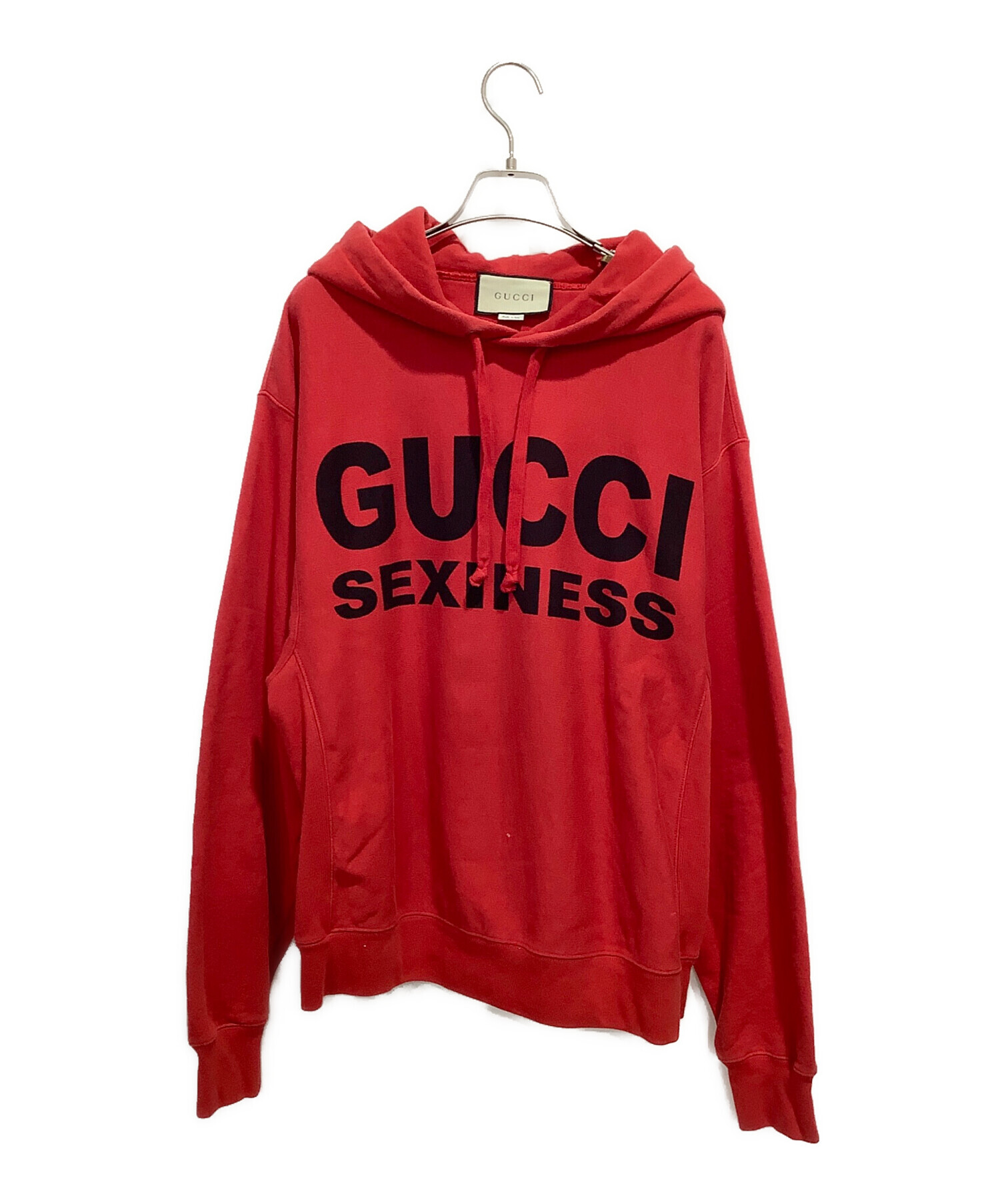 中古・古着通販】GUCCI (グッチ) プルオーバーパーカー レッド サイズ 