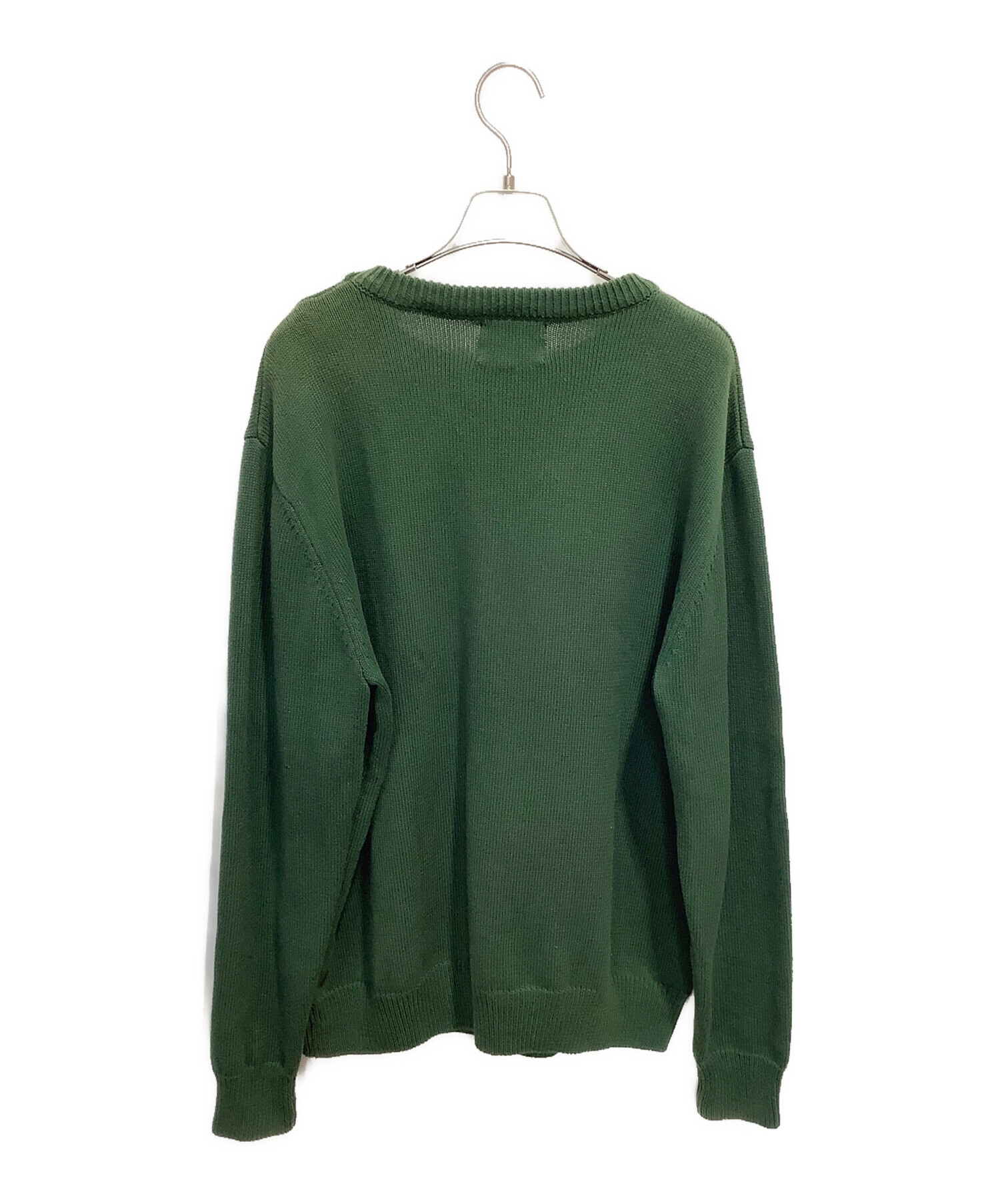 中古・古着通販】stussy (ステューシー) CURLY S SWEATER グリーン 