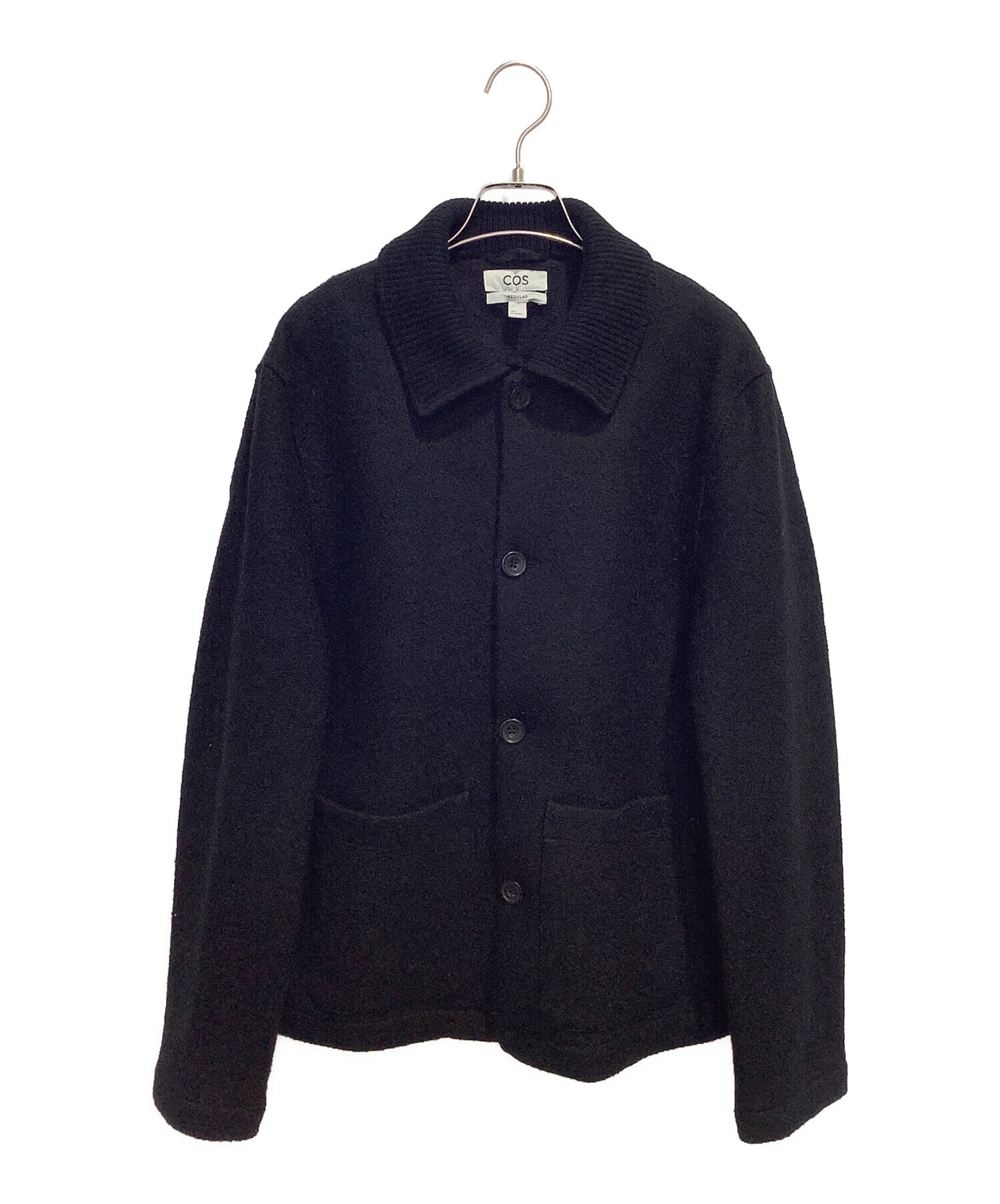 中古・古着通販】COS (コス) ニットカラーオーバーシャツ ブラック