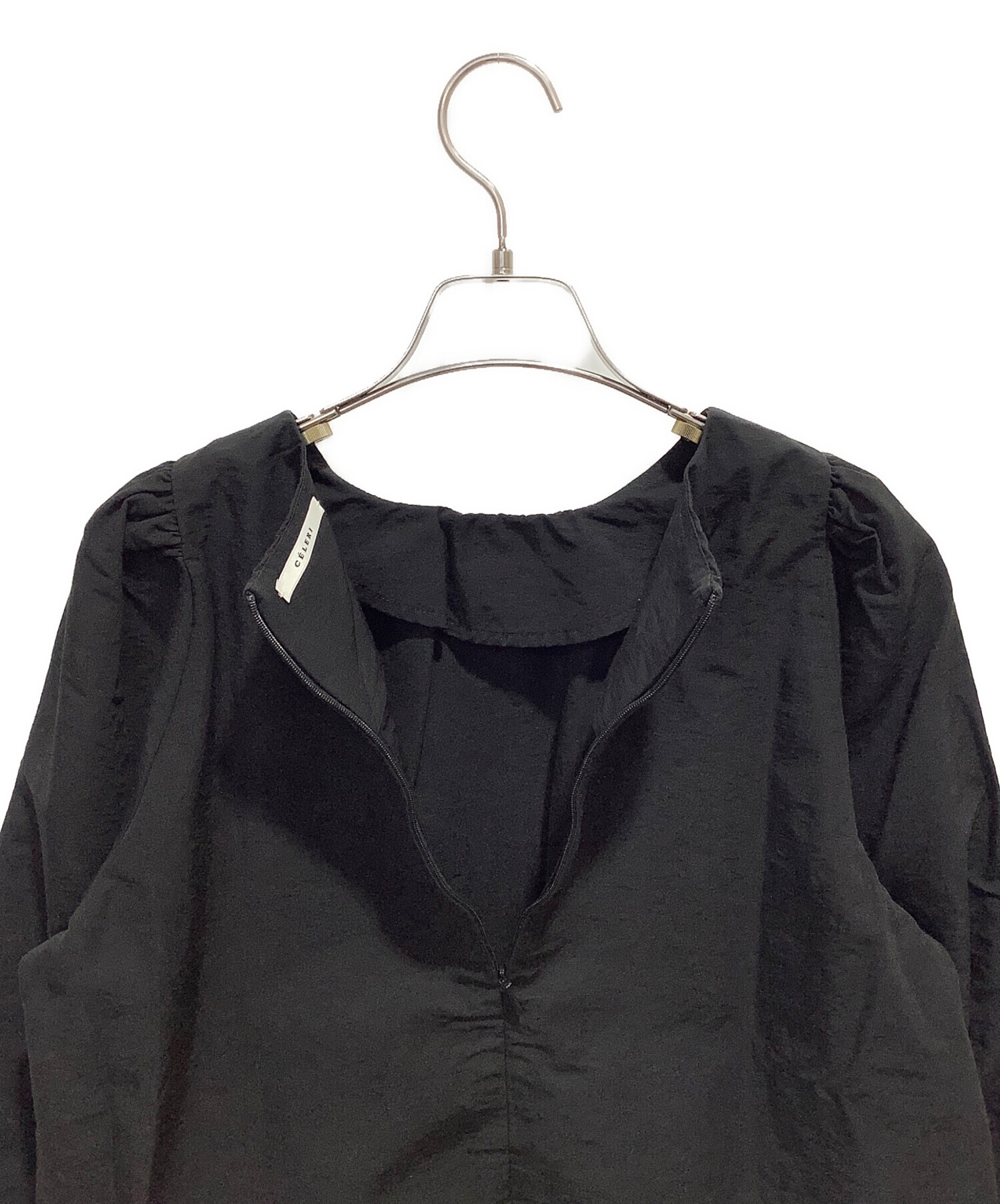中古・古着通販】CELERI (セルリ) LONG PUFF ブラウス ブラック サイズ