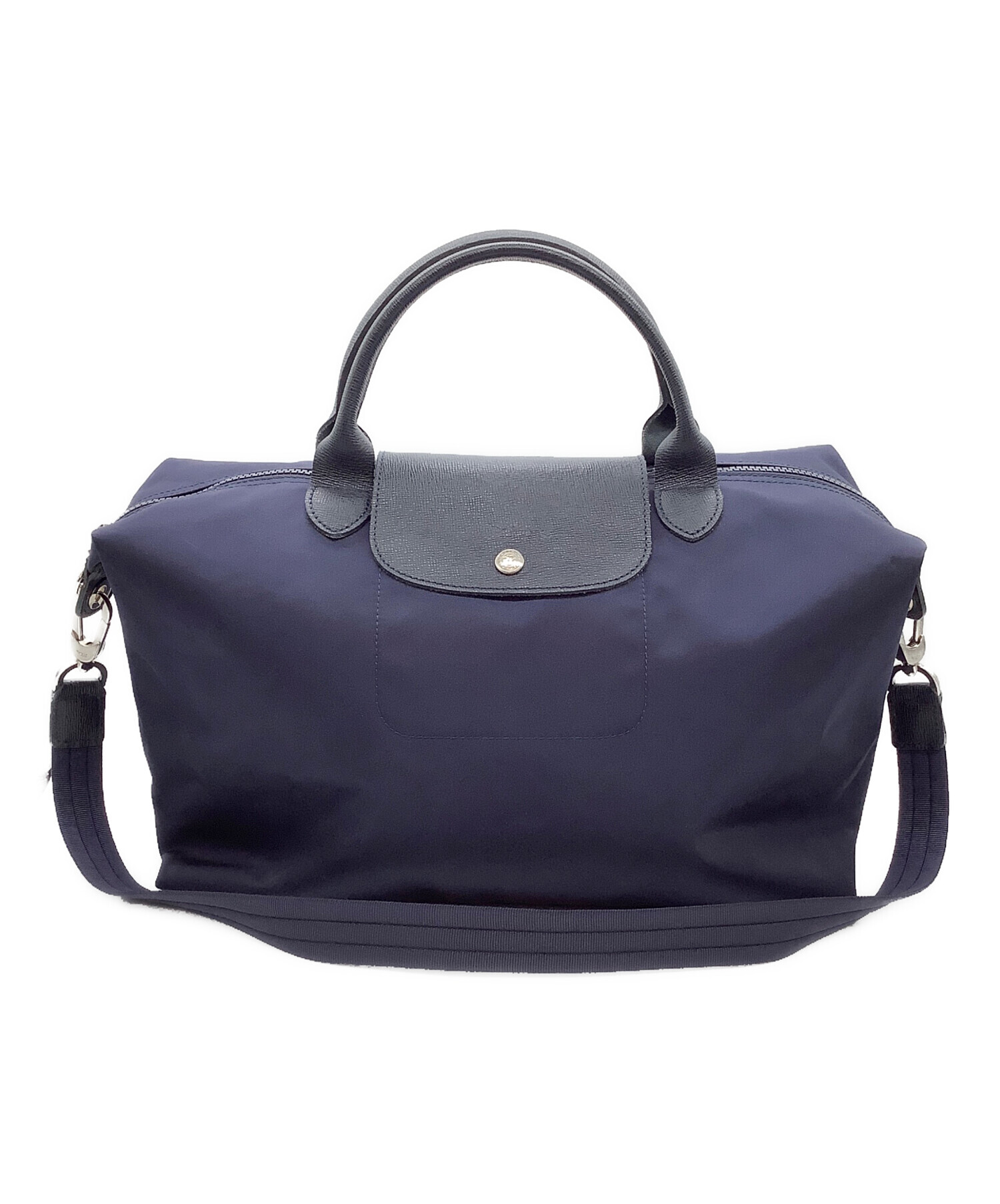 中古・古着通販】LONGCHAMP (ロンシャン) ルプリアージュ L ネイビー 