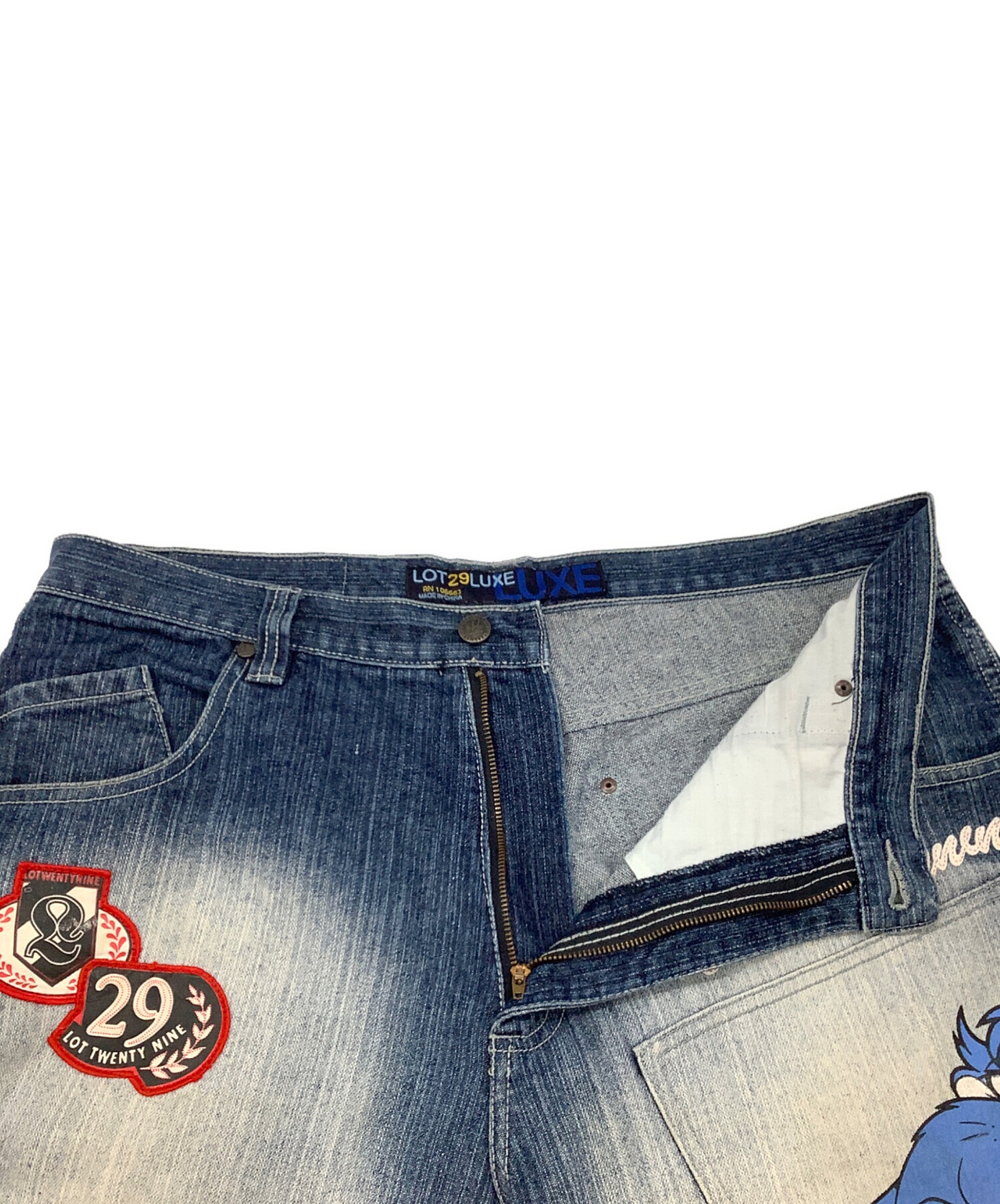 中古・古着通販】LOT29 (ロット29) LOONEY TUNES デニムハーフパンツ