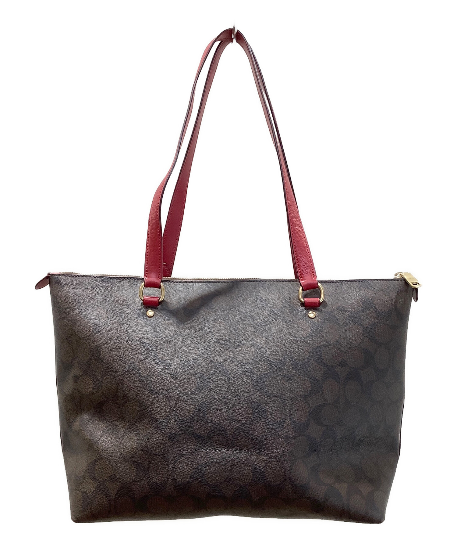 【未使用品】COACH シグネチャー ハンドバッグ ブラウン 中古・古着通販】COACH (コーチ) シグネチャーハンドバッグ ブラウン