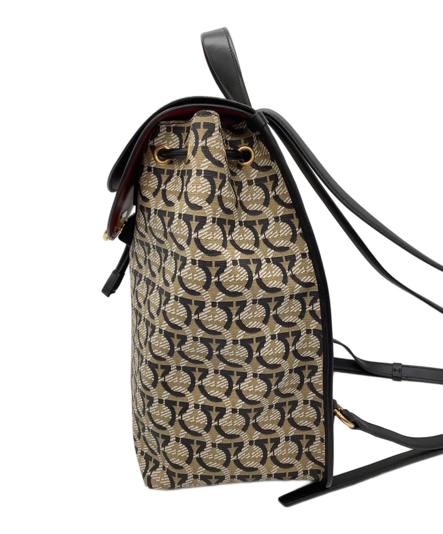 Salvatore Ferragamo フェラガモガンチー二総柄バックパック 中古・古着通販】Salvatore Ferragamo (サルヴァトーレ フェラガモ