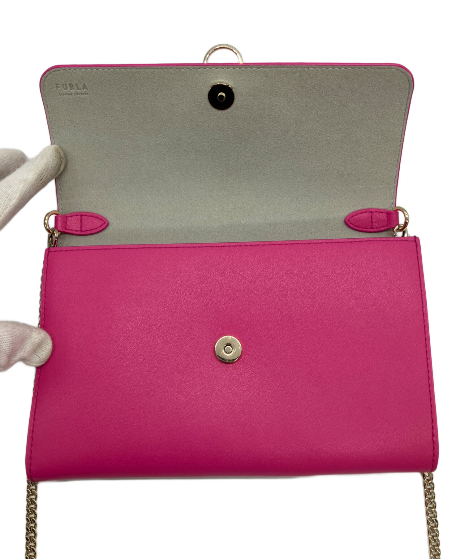中古・古着通販】FURLA (フルラ) チェーン ウォレットショルダー 