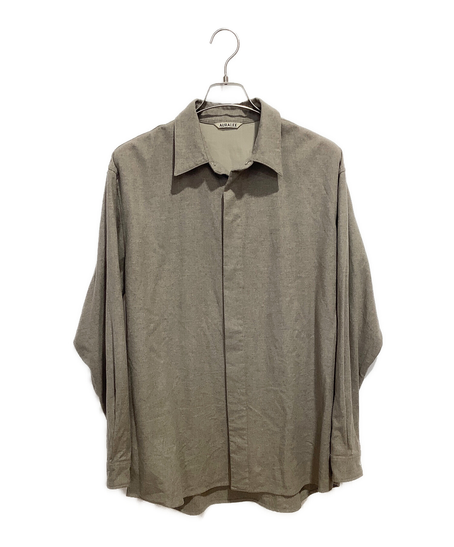中古・古着通販】AURALEE (オーラリー) 長袖シャツ ブラウン サイズ:XL 