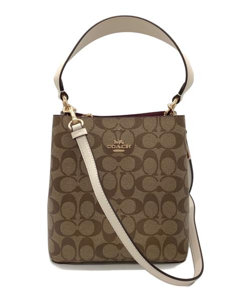 [値下][美品]COACHシグネチャーシーcスモールバッグ2way 中古・古着通販】COACH (コーチ) シグネチャー 2WAY ショルダーバッグ