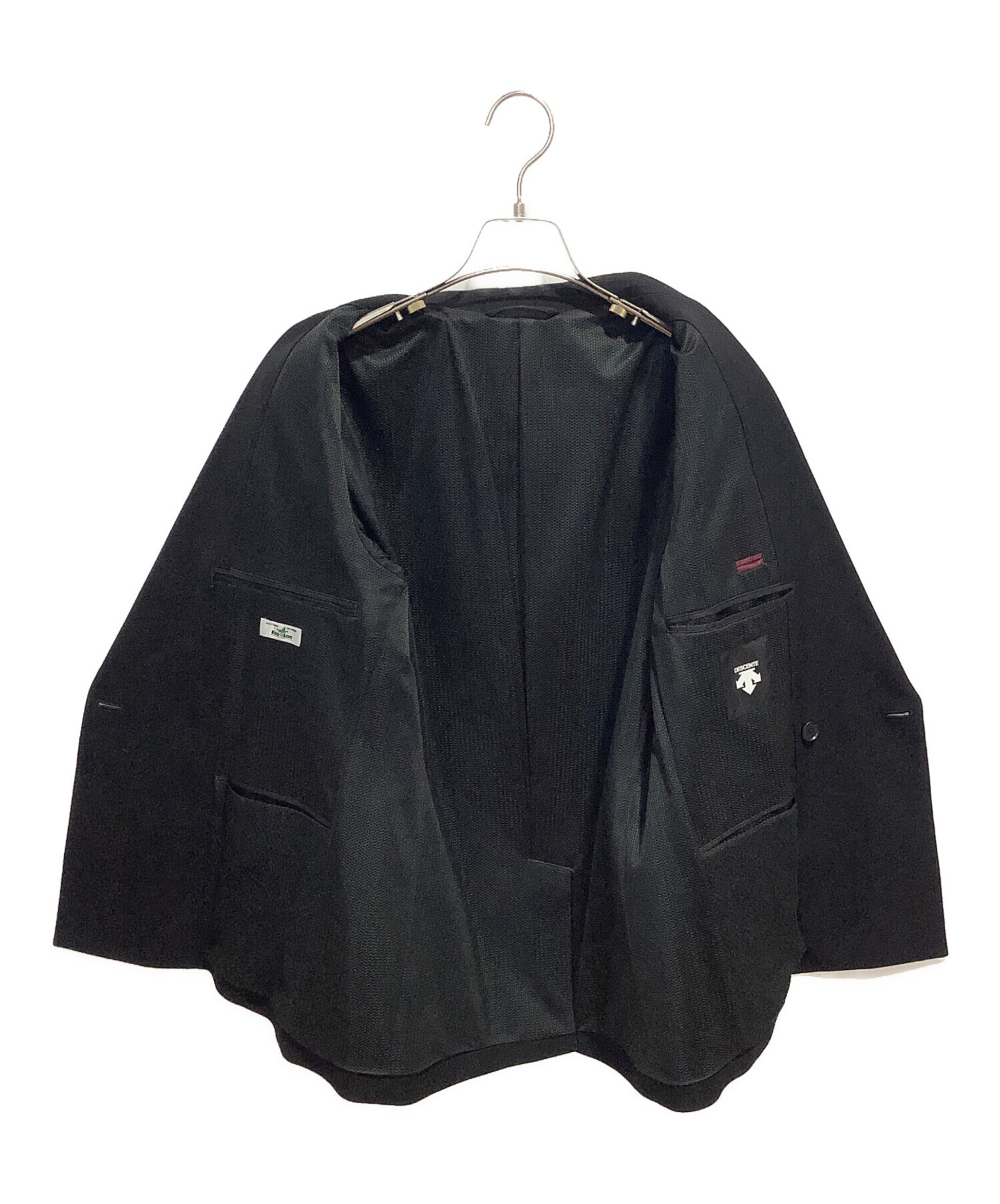 中古・古着通販】DESCENTE (デサント) ダブルジャケット ブラック