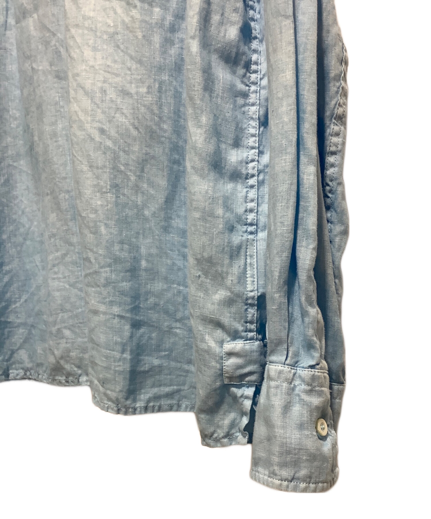 中古・古着通販】ASPESI (アスペジ) 長袖リネンシャツ スカイブルー