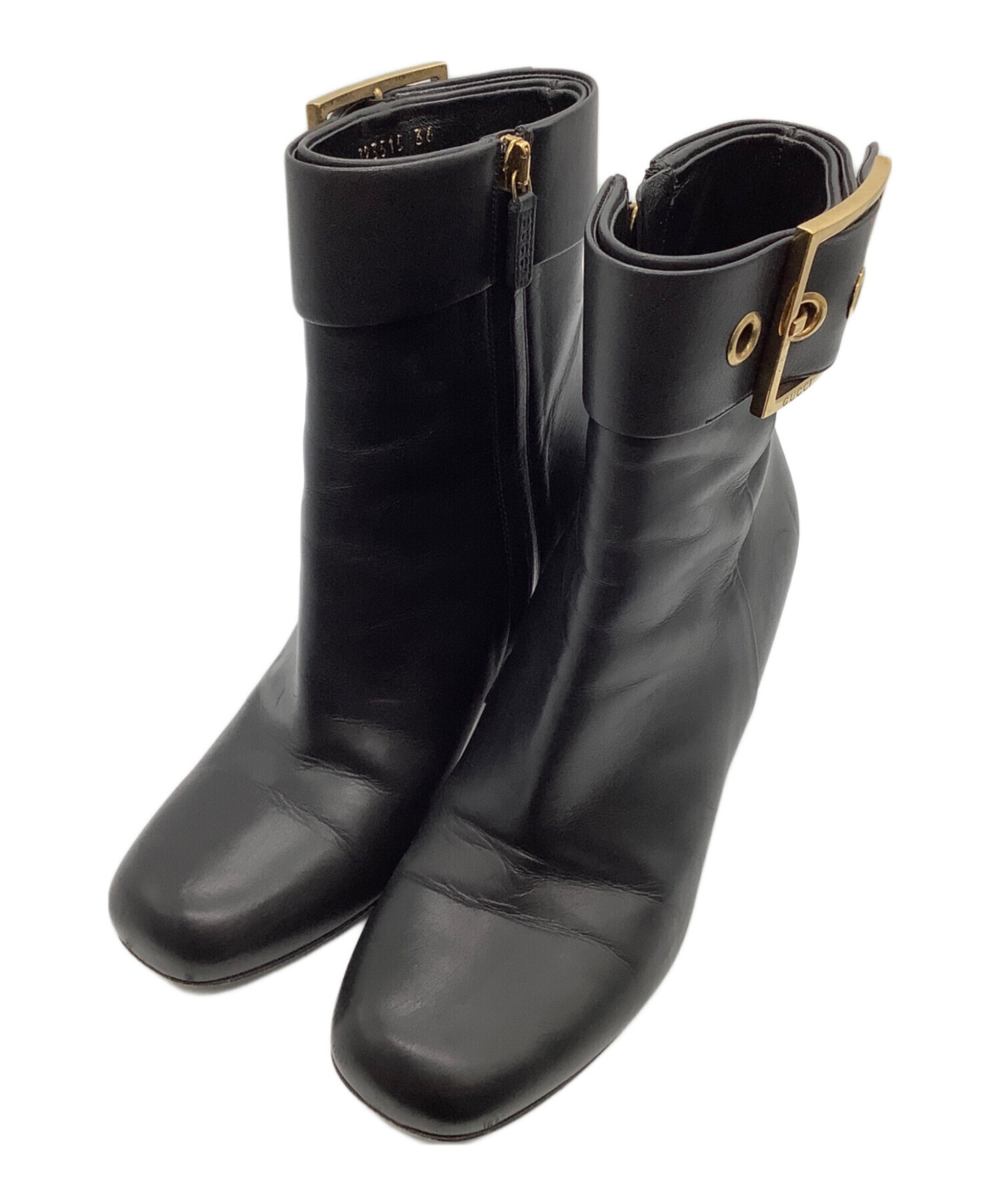 中古・古着通販】GUCCI (グッチ) ショートブーツ ブラック サイズ:36