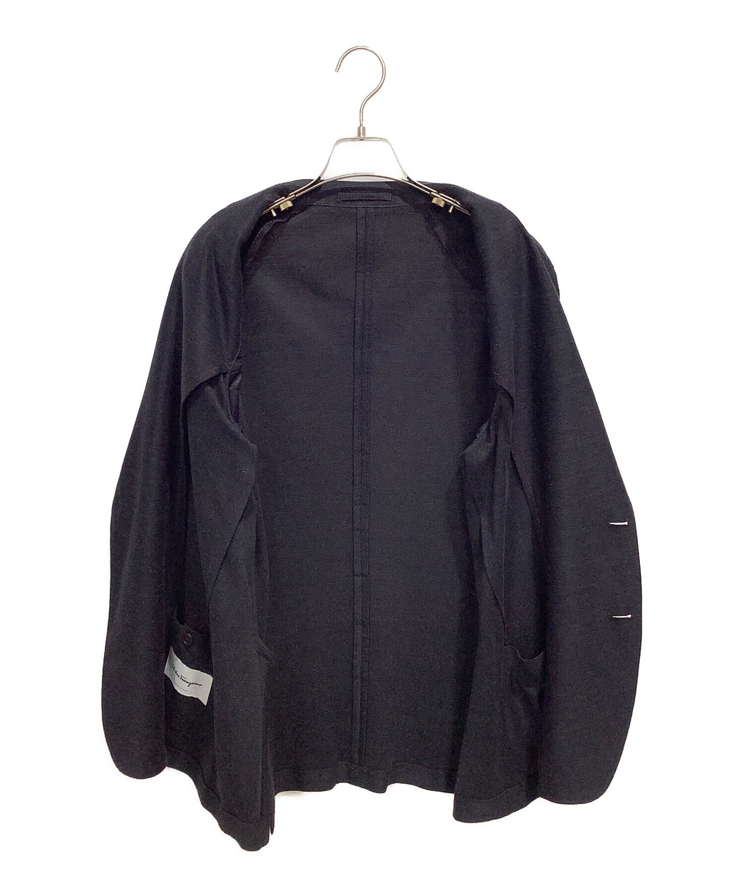 サルヴァトーレフェラガモ レザー テーラードジャケット 48サイズ Salvatore Ferragamo - 【中古】サルヴァトーレフェラガモ Salvatore