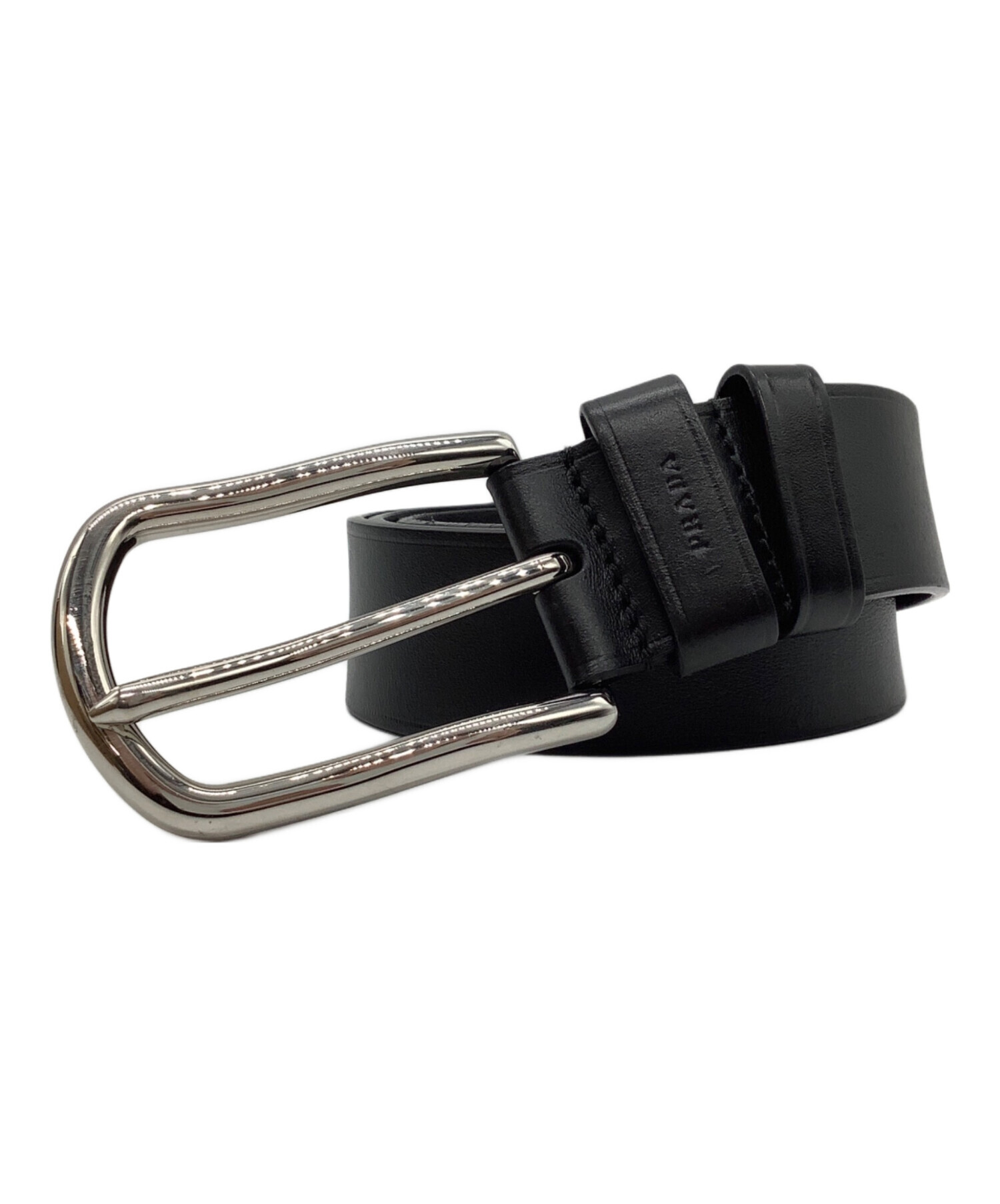 中古・古着通販】PRADA (プラダ) レザーベルト ブラック｜ブランド