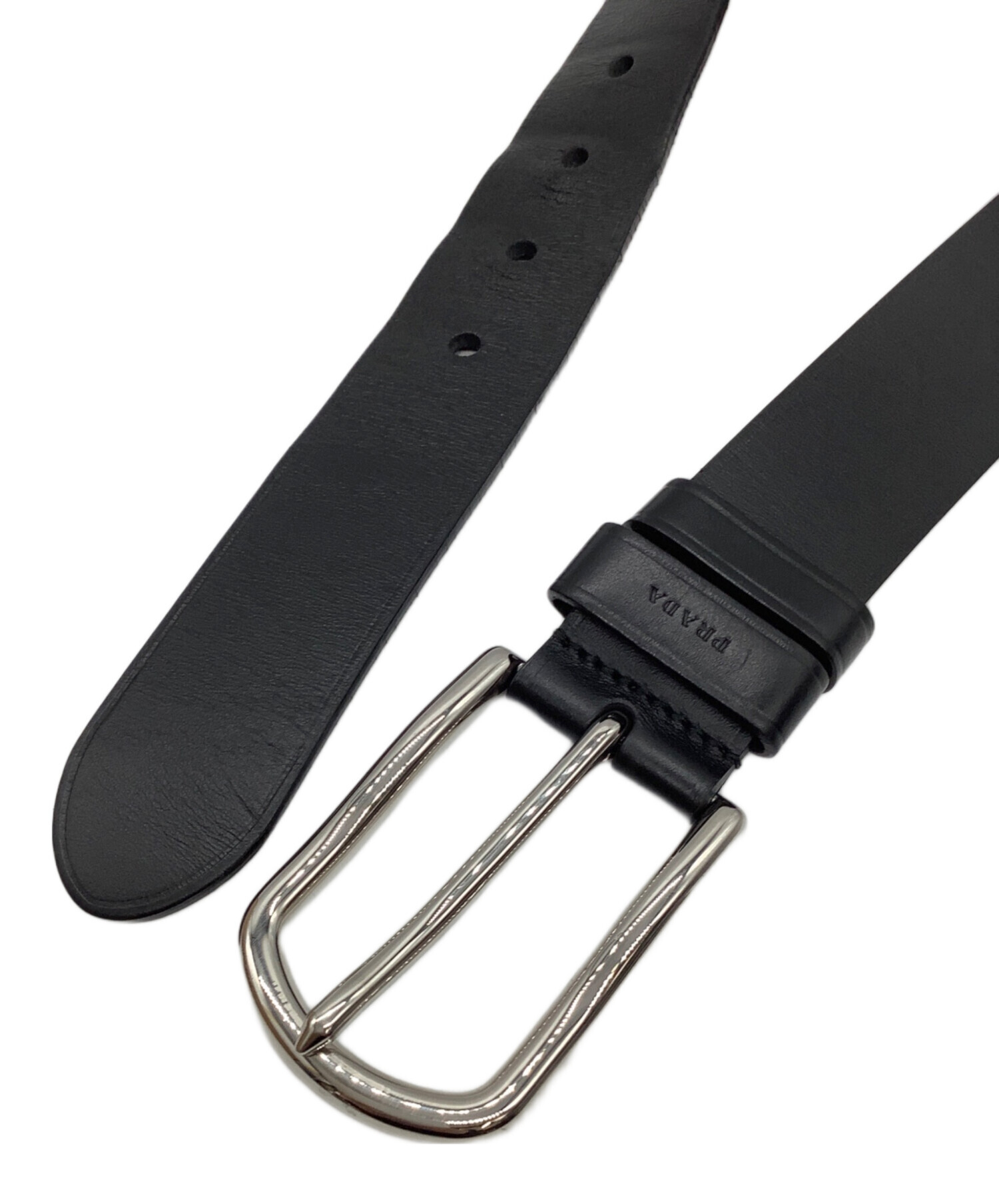 中古・古着通販】PRADA (プラダ) レザーベルト ブラック｜ブランド