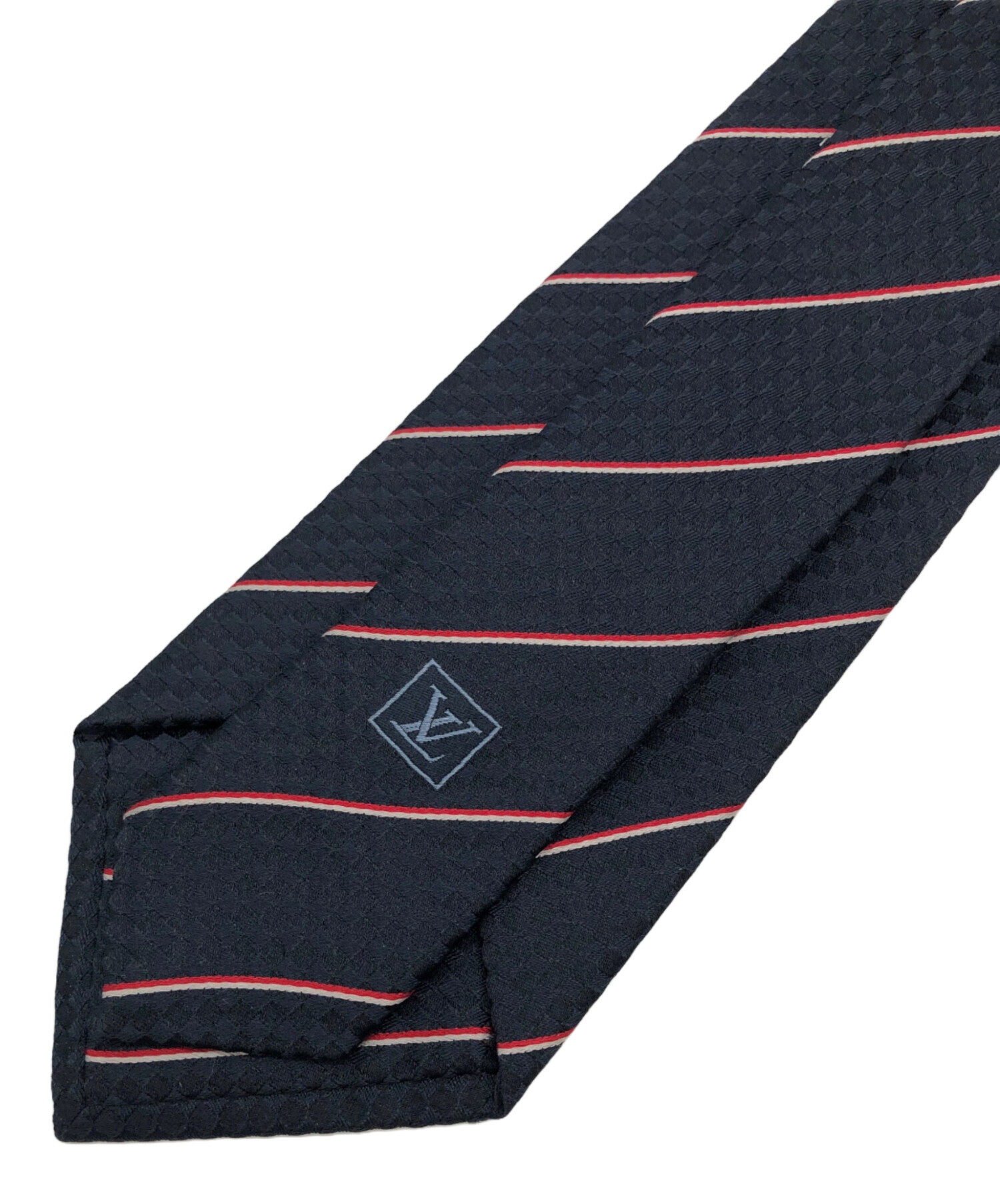 ルイヴィトン　ネクタイ　クラヴァット　LV　ガストン 　ネイビー　美中古 中古・古着通販】LOUIS VUITTON (ルイ ヴィトン) クラヴァット・エク