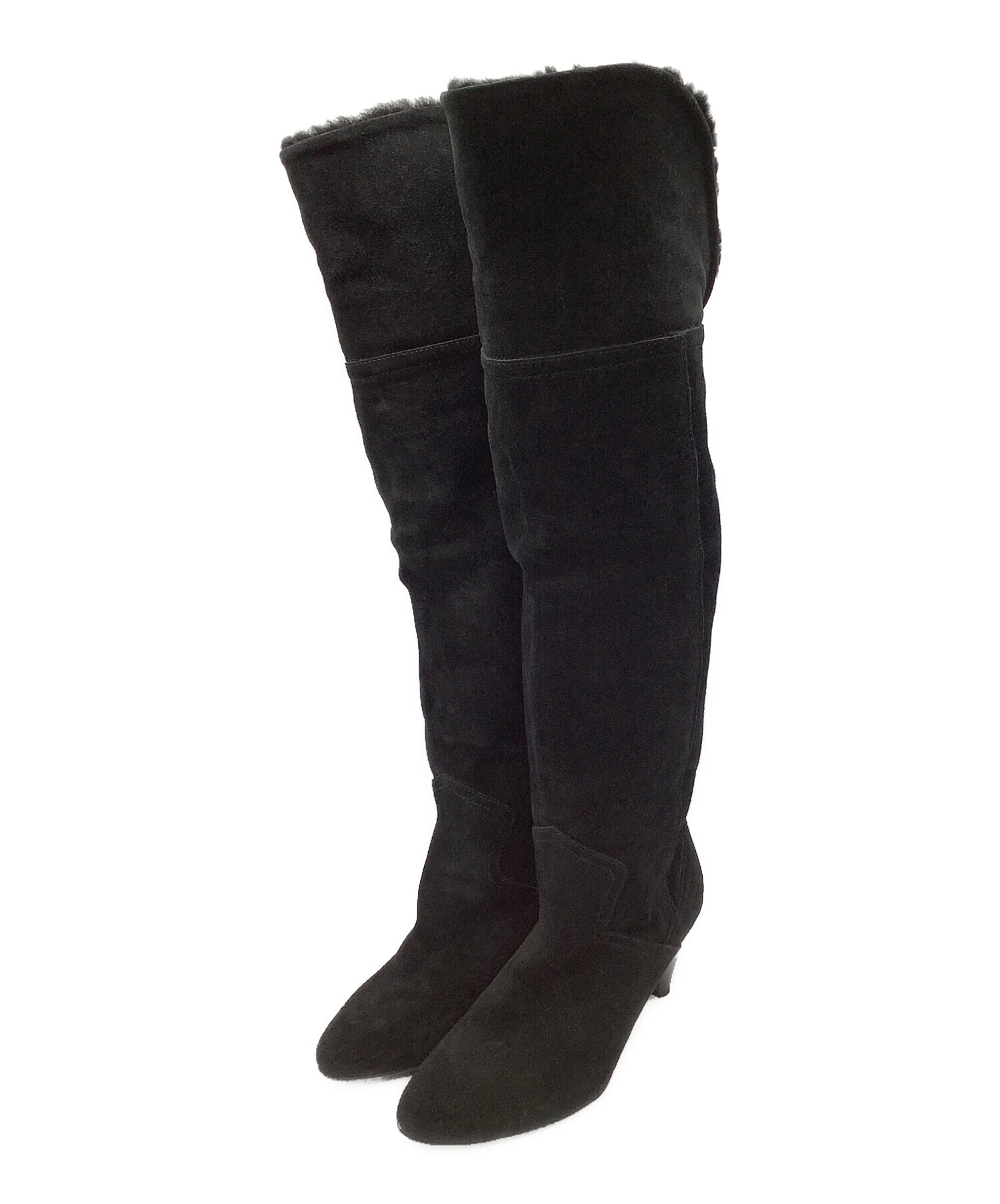 【未使用】theory luxe ロングブーツ　レザー　ブラック 中古・古着通販】theory (セオリー) ロングブーツ ブラック サイズ:38