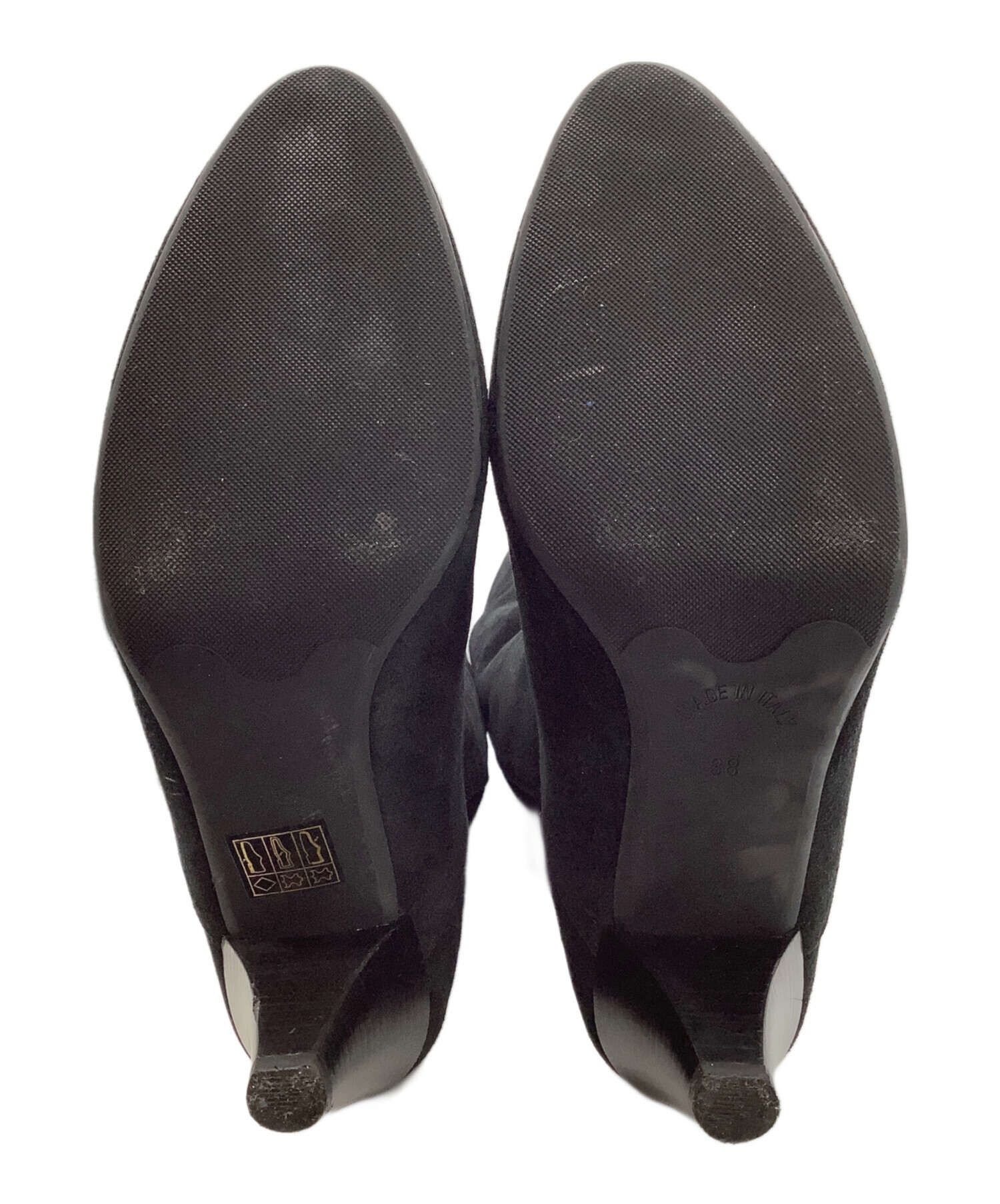 【未使用】theory luxe ロングブーツ　レザー　ブラック 中古・古着通販】theory (セオリー) ロングブーツ ブラック サイズ:38