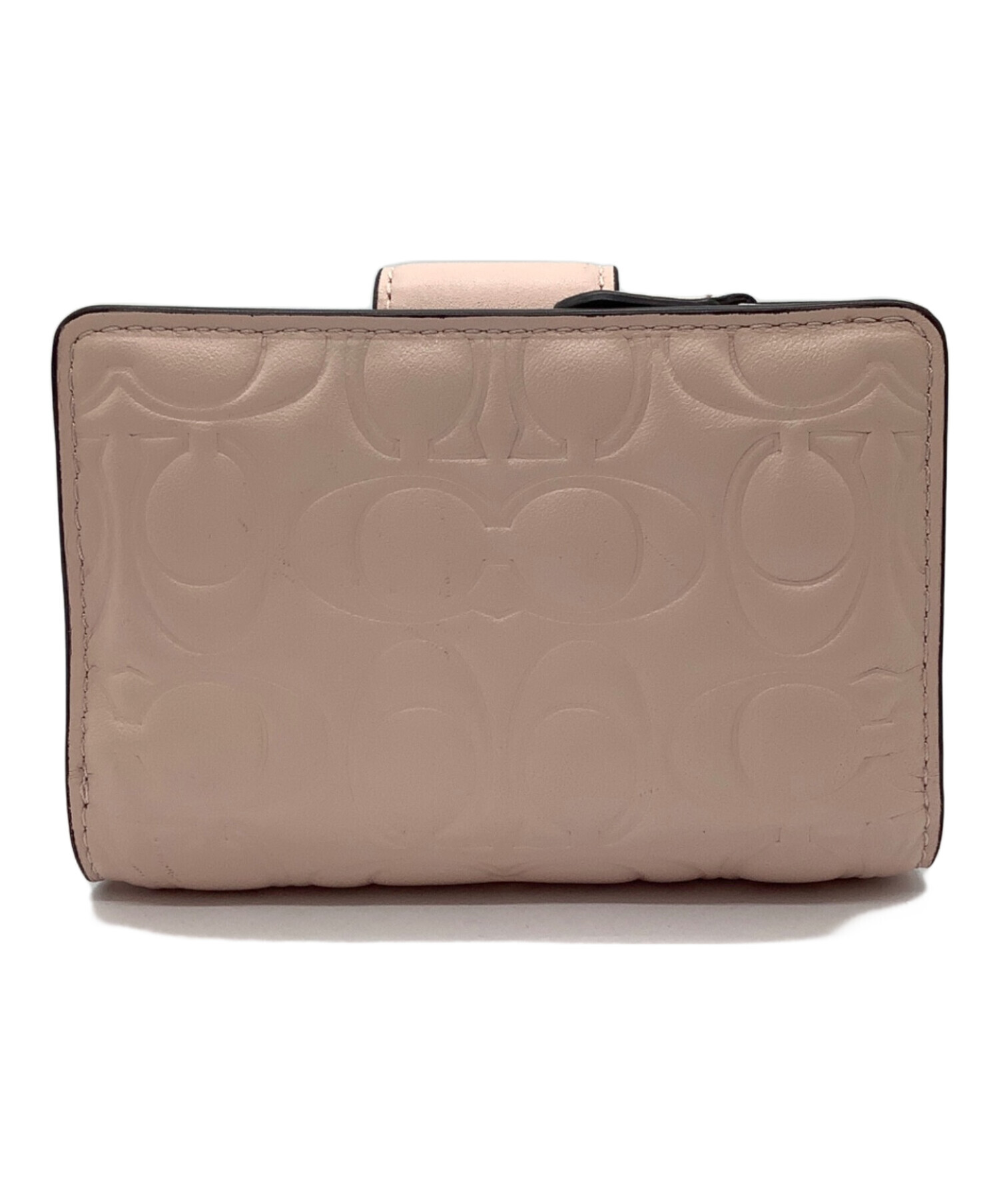 中古・古着通販】COACH (コーチ) エンボスシグネチャー 2つ折り財布