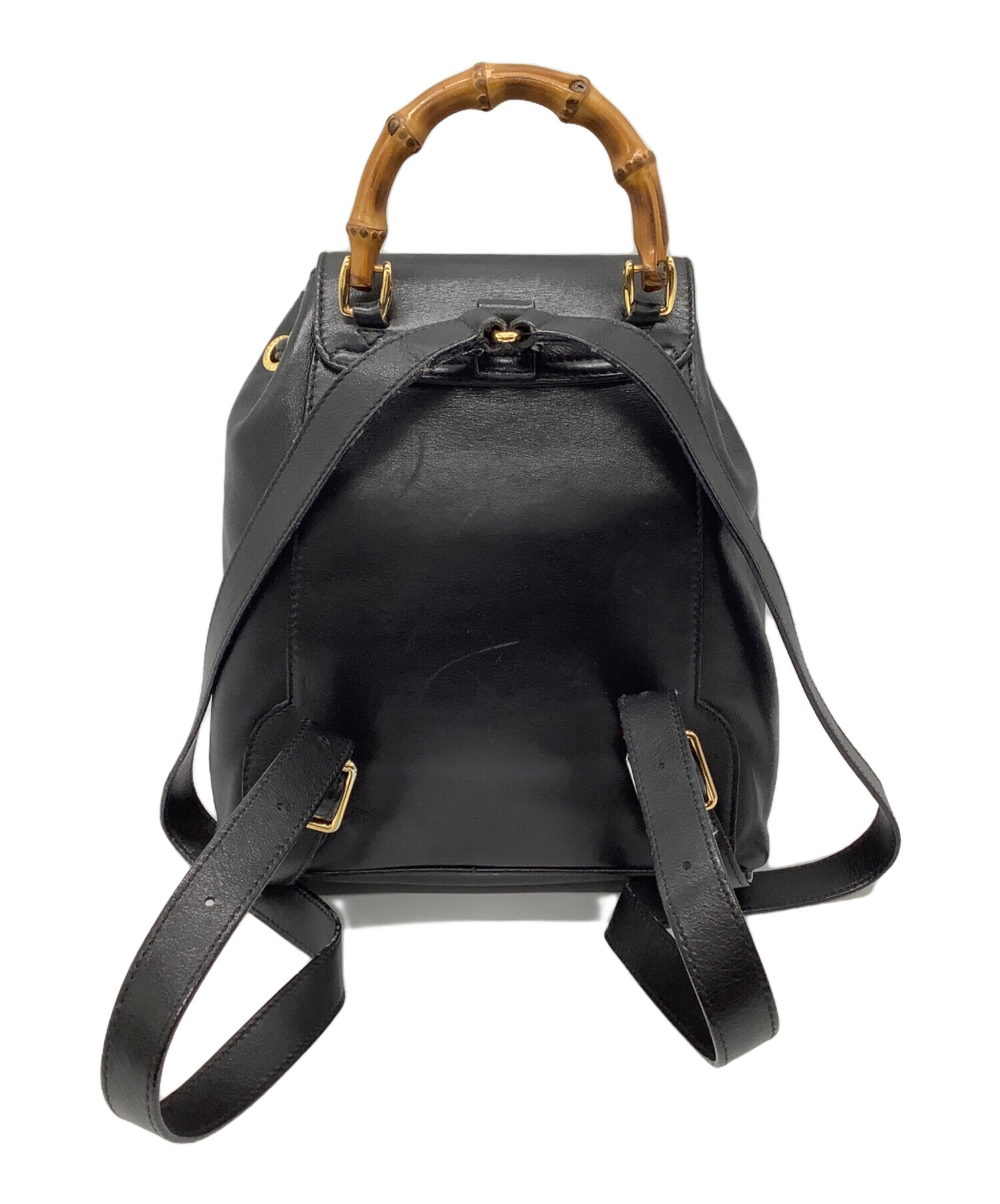 中古・古着通販】GUCCI (グッチ) バンブー ミニリュック ブラック