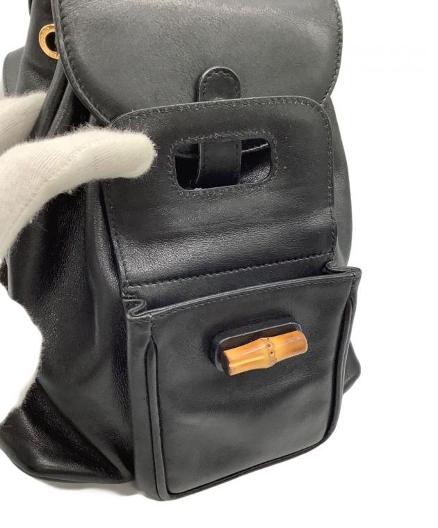 中古・古着通販】GUCCI (グッチ) バンブー ミニリュック ブラック