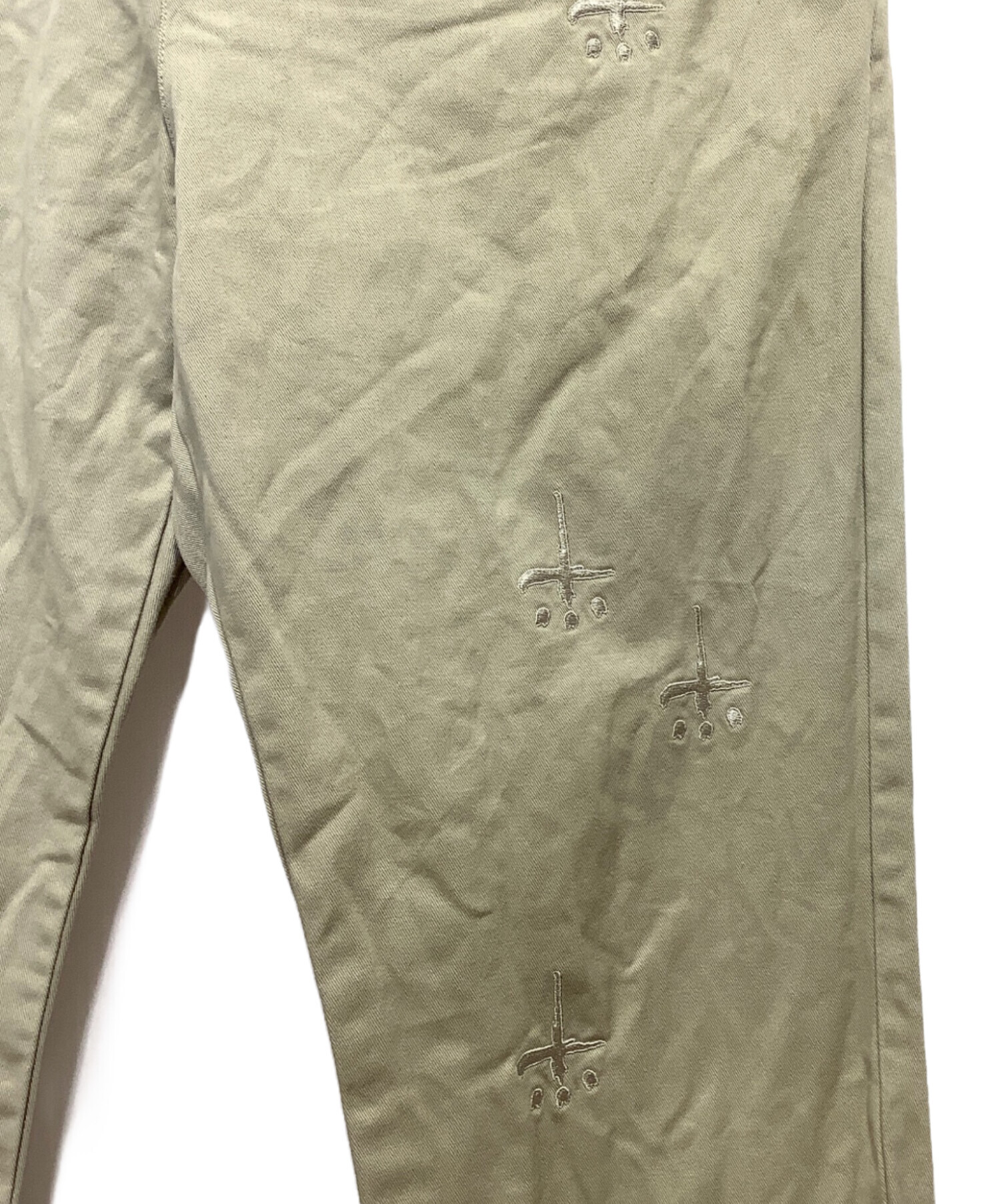 中古・古着通販】CVTVLIST (カタリスト) 刺繍パンツ カーキ サイズ:1