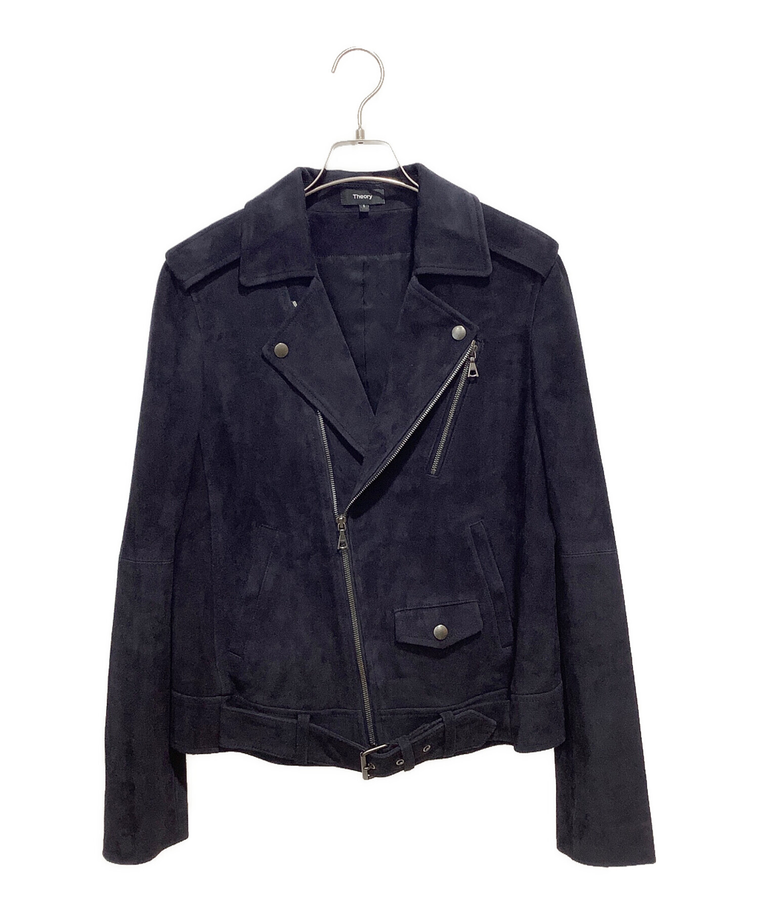 【高級・未使用品・24年モデル】セオリー ネイビー レザージャケット S vectorpremium_213-902412030023