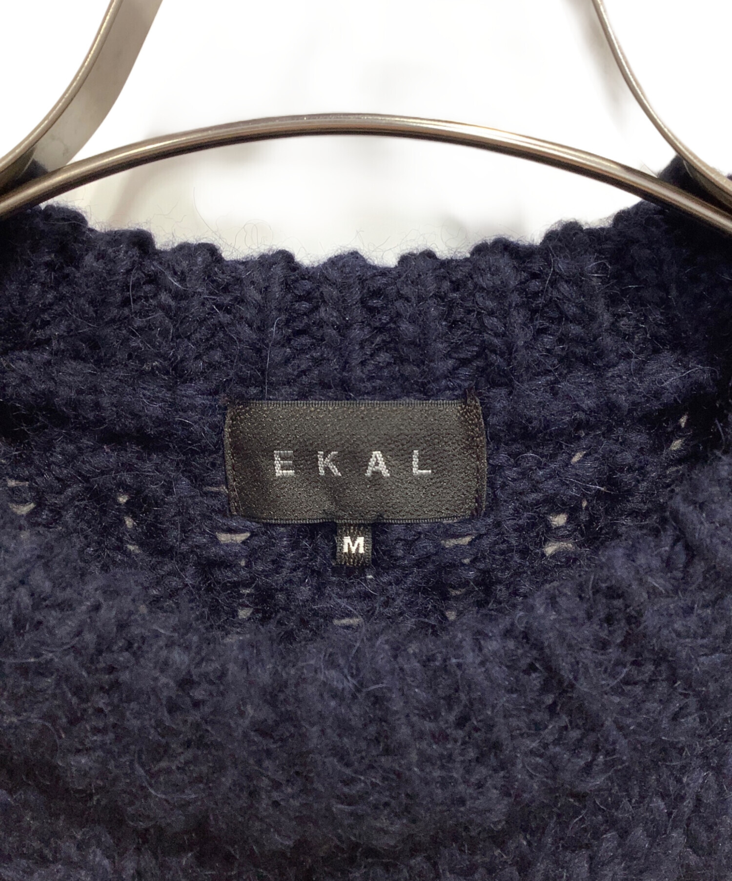 新品 EKAL ニット アランニットプルオーバー メンズ L 