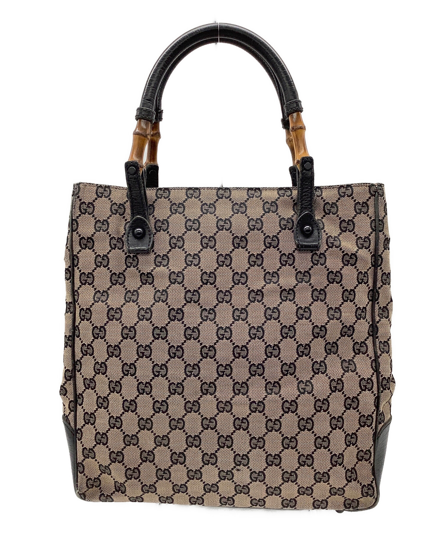 中古・古着通販】GUCCI (グッチ) バンブー ハンドバッグ ブラウン