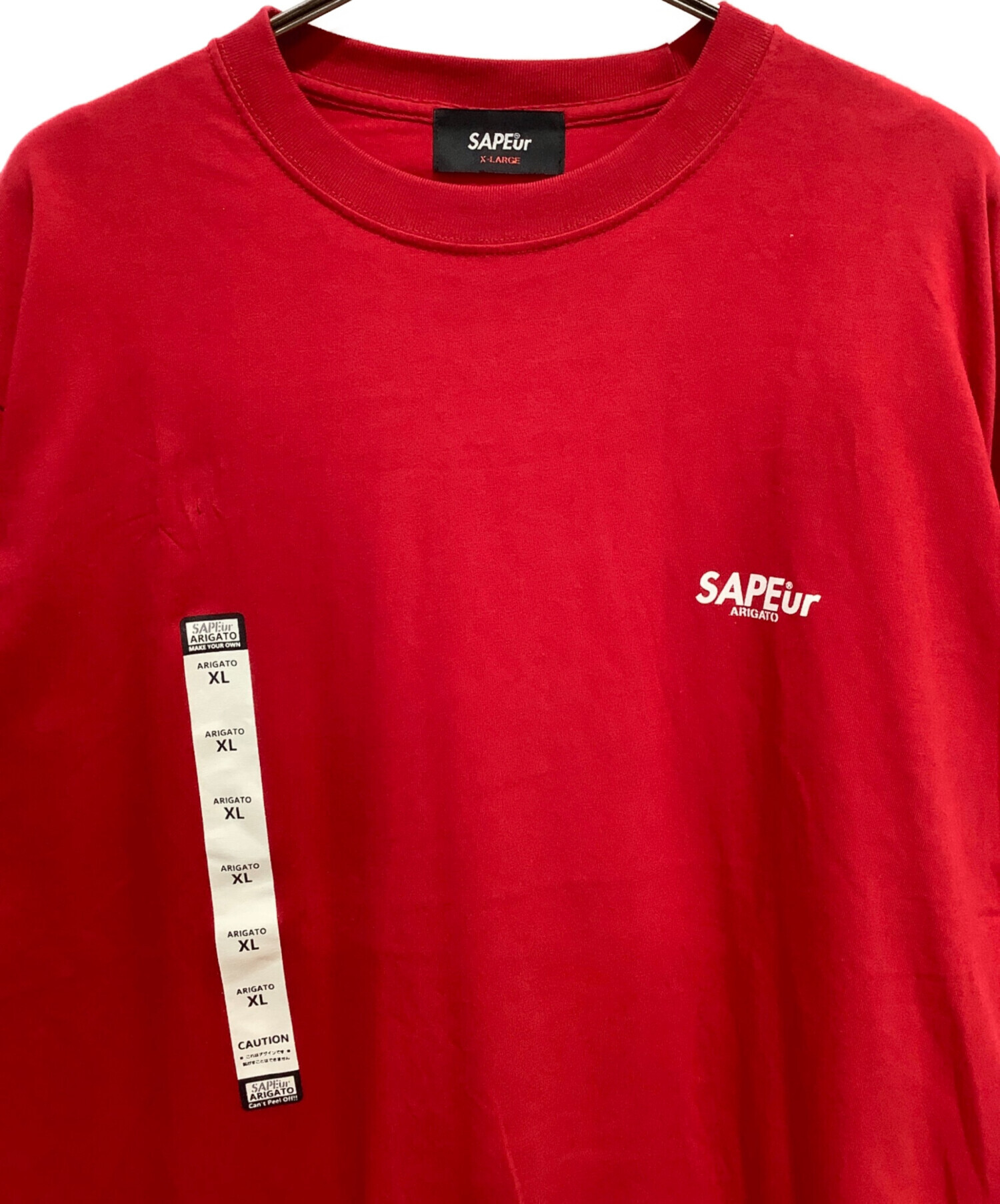 中古・古着通販】SAPEur (サプール) サイズラベル Tシャツ レッド