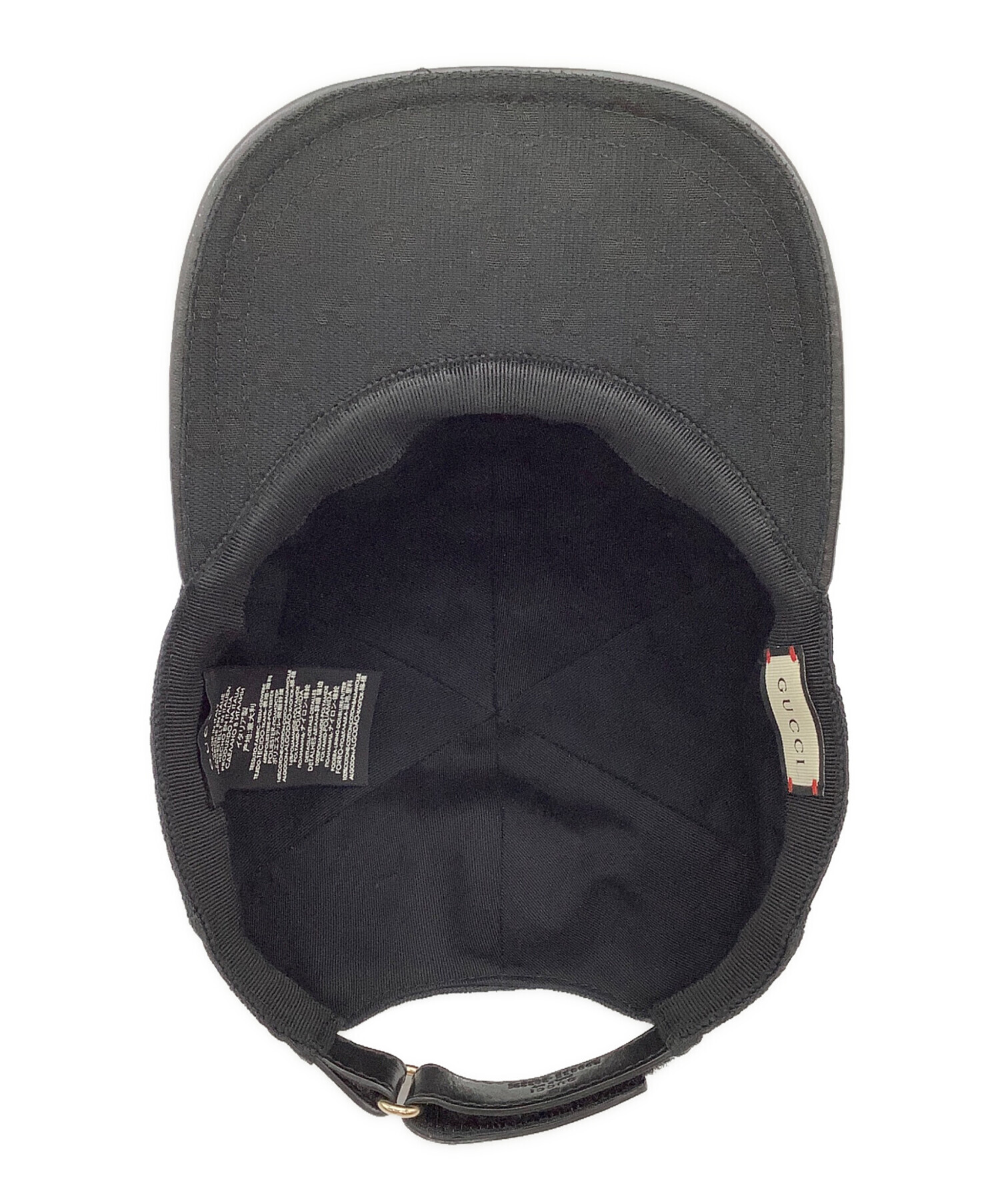 中古・古着通販】GUCCI (グッチ) G G キャップ ブラック サイズ:L