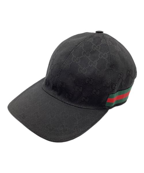GUCCI グッチ キャップ レディース 【古着】【中古】 中古・古着通販】GUCCI (グッチ) G G キャップ ブラック サイズ:L
