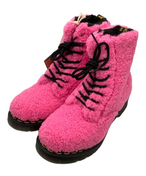 未使用　Dr.Martens 8ホール　ブーツ　シューズ　ピンク Dr.Martens（ドクターマーチン） 8ホールブーツ ピンク 型押し模様