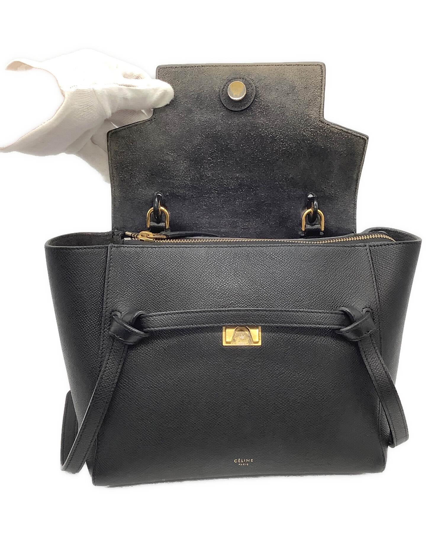 中古・古着通販】CELINE (セリーヌ) ナノ ベルトバッグ ネイビー