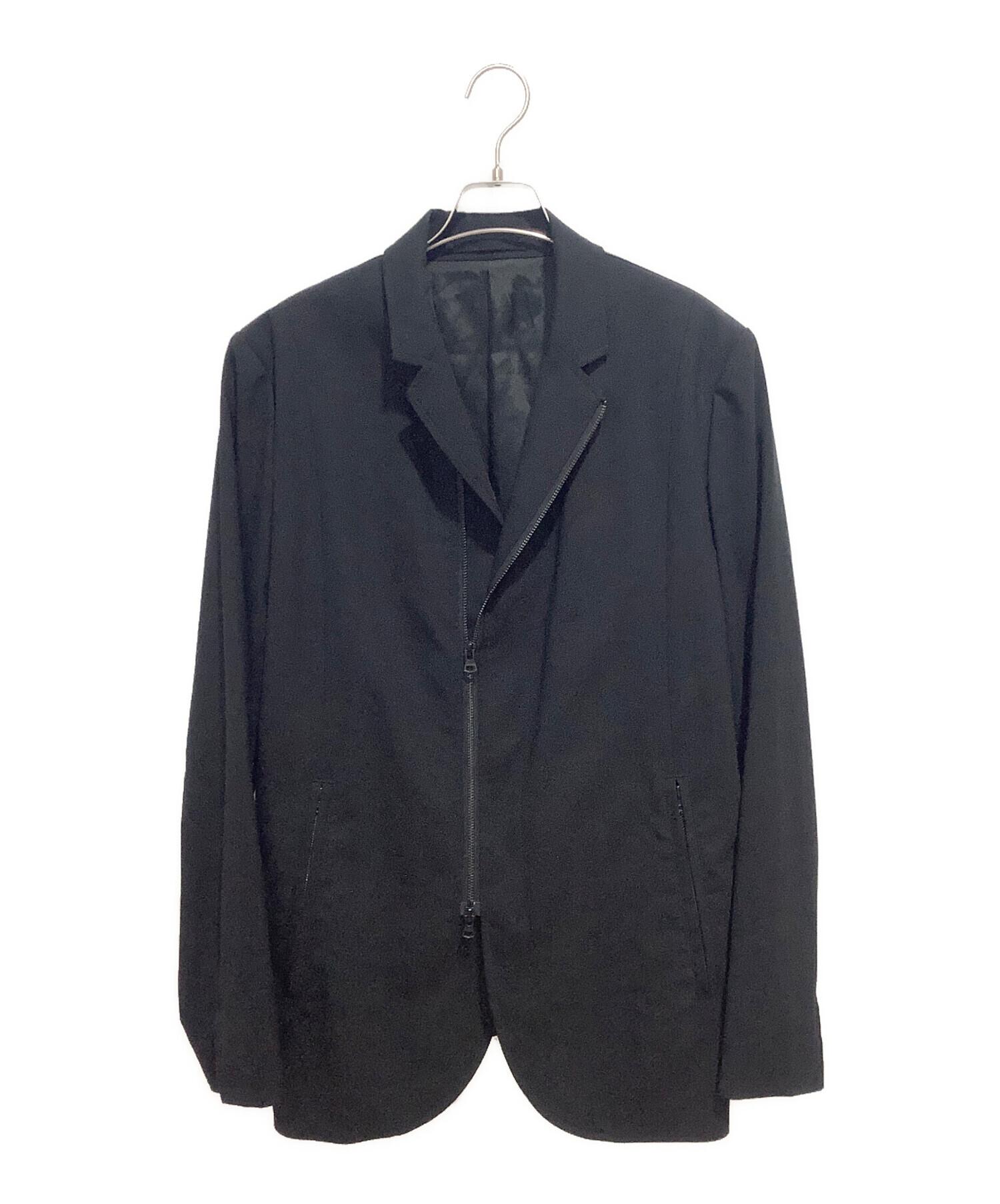 中古・古着通販】theory (セオリー) ZIPテーラードジャケット ブラック