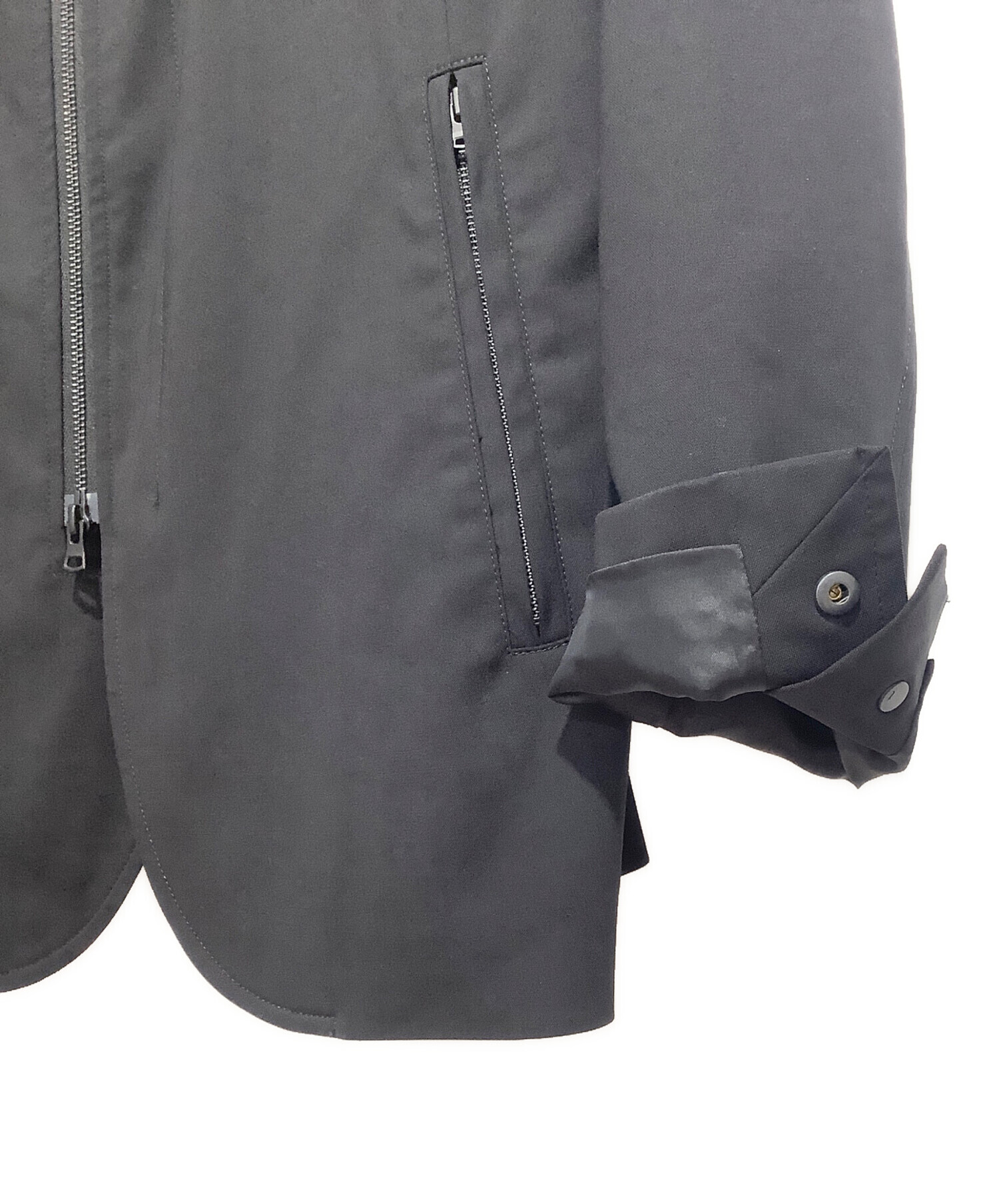 中古・古着通販】theory (セオリー) ZIPテーラードジャケット ブラック