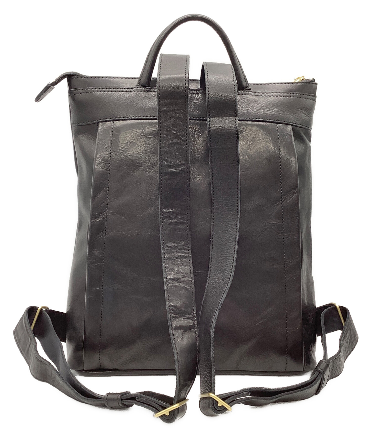 中古・古着通販】Kissora (キソラ) レザーリュック ブラック｜ブランド