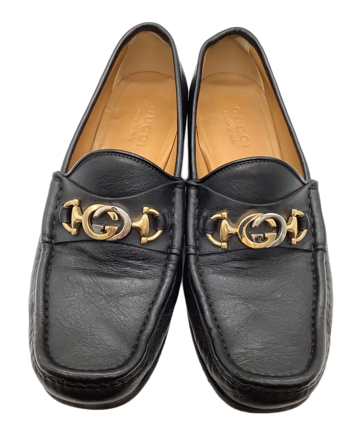 中古・古着通販】GUCCI (グッチ) ビットローファー ブラック サイズ:7 