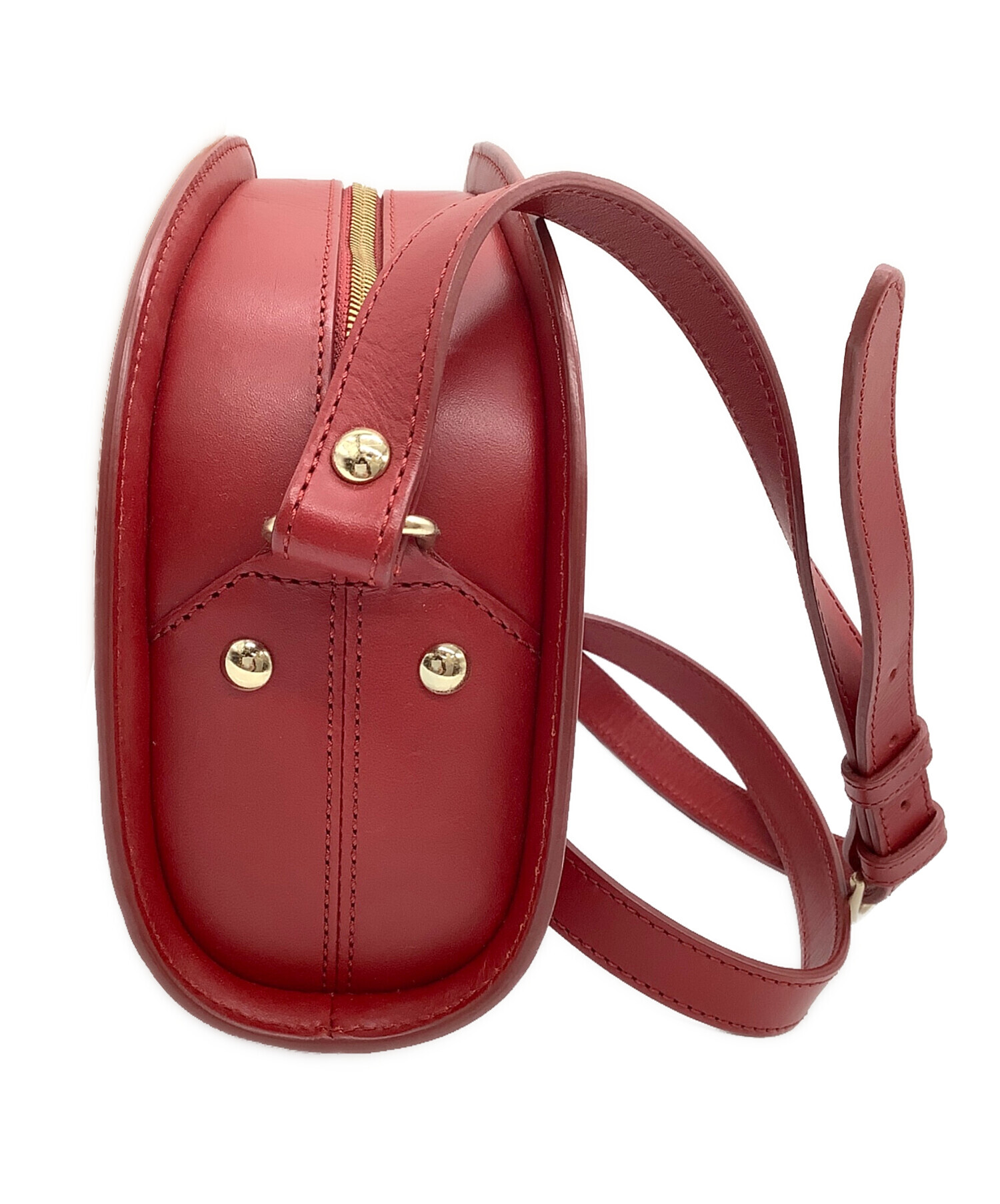 A.P.C. アーペーセー SAC BETTY カーフスキン スムースレザーショルダーバッグ 23193102309 Dark Red カバン【新古品】【中古】【A.P.C.】 A.P.C.（アーペーセー） ショルダーバッグ バッグ SAC BETTY
