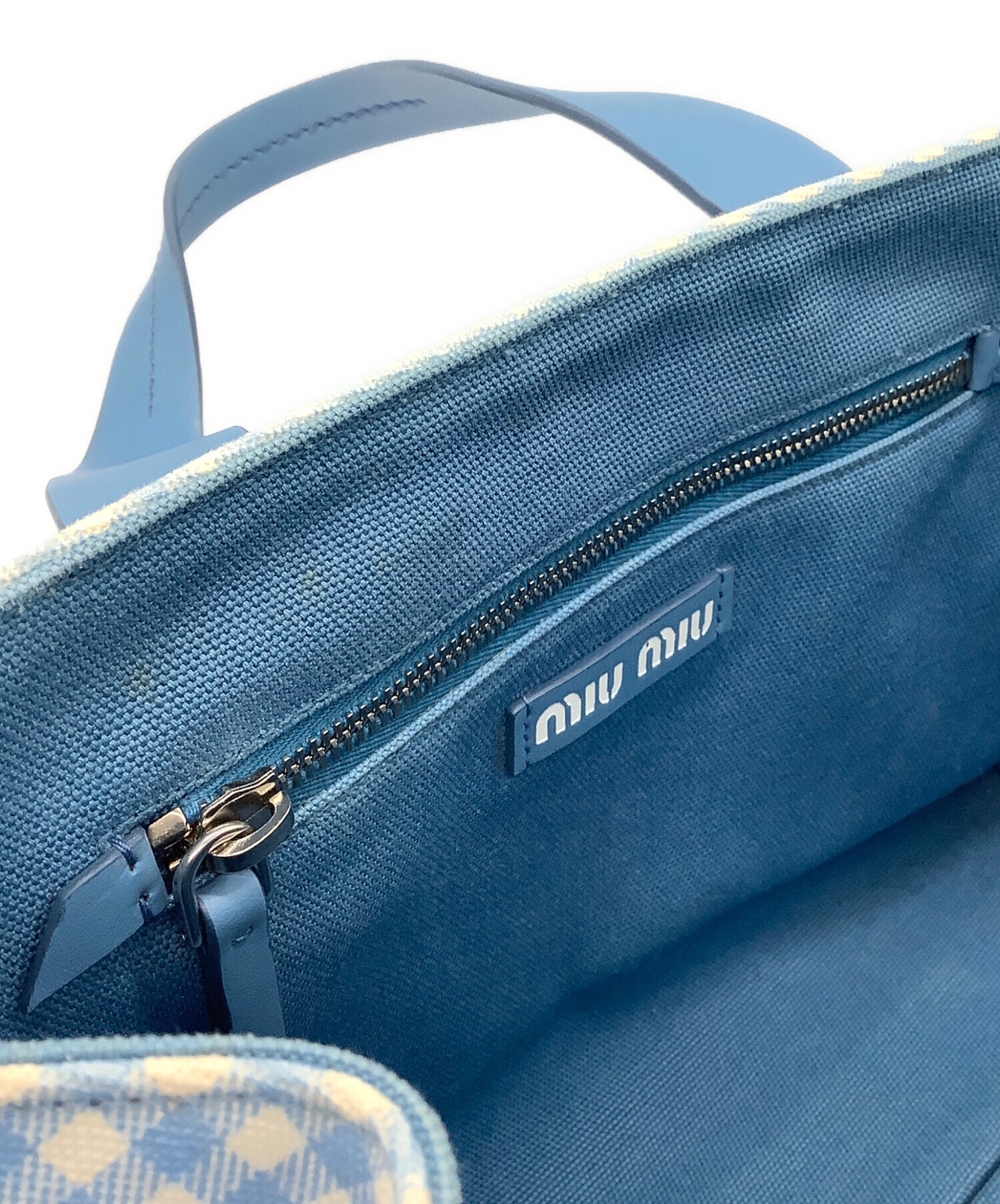 中古・古着通販】MIU MIU (ミュウミュウ) カナパ ハンドバッグ スカイ