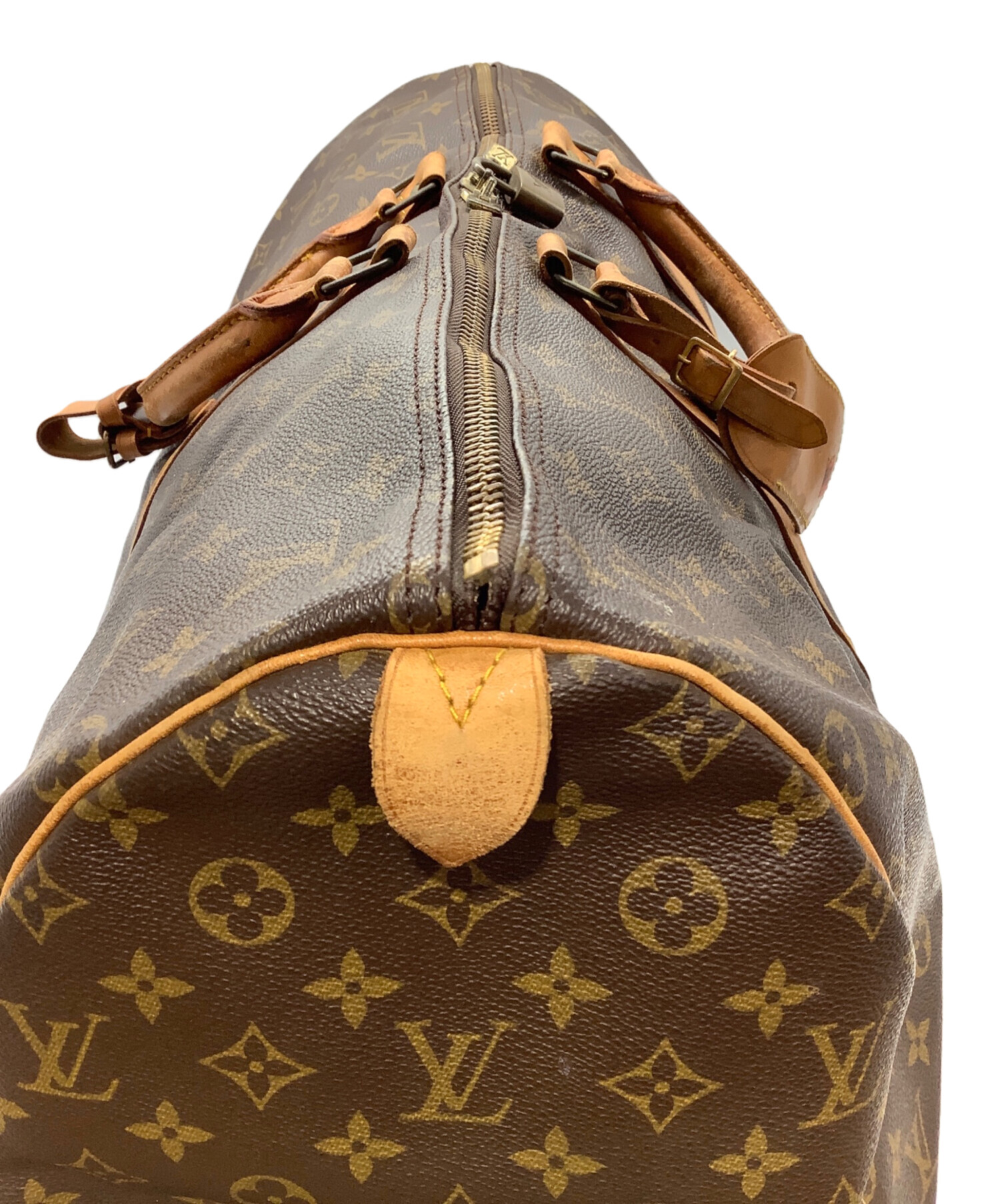 ルイ・ヴィトンブラウンロゴ入り円形キーリング本物 中古・古着通販】LOUIS VUITTON (ルイ ヴィトン) モノグラム キーポル