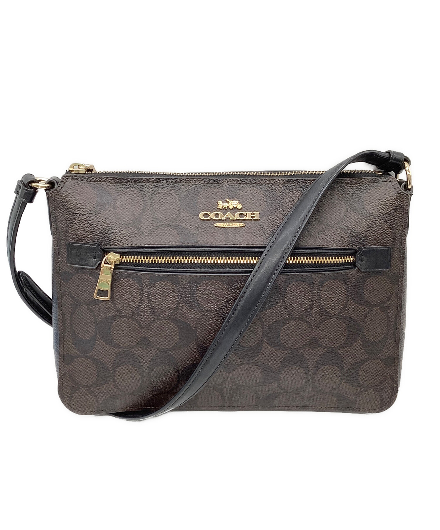 中古・古着通販】COACH (コーチ) ショルダーバッグ ダークブラウン
