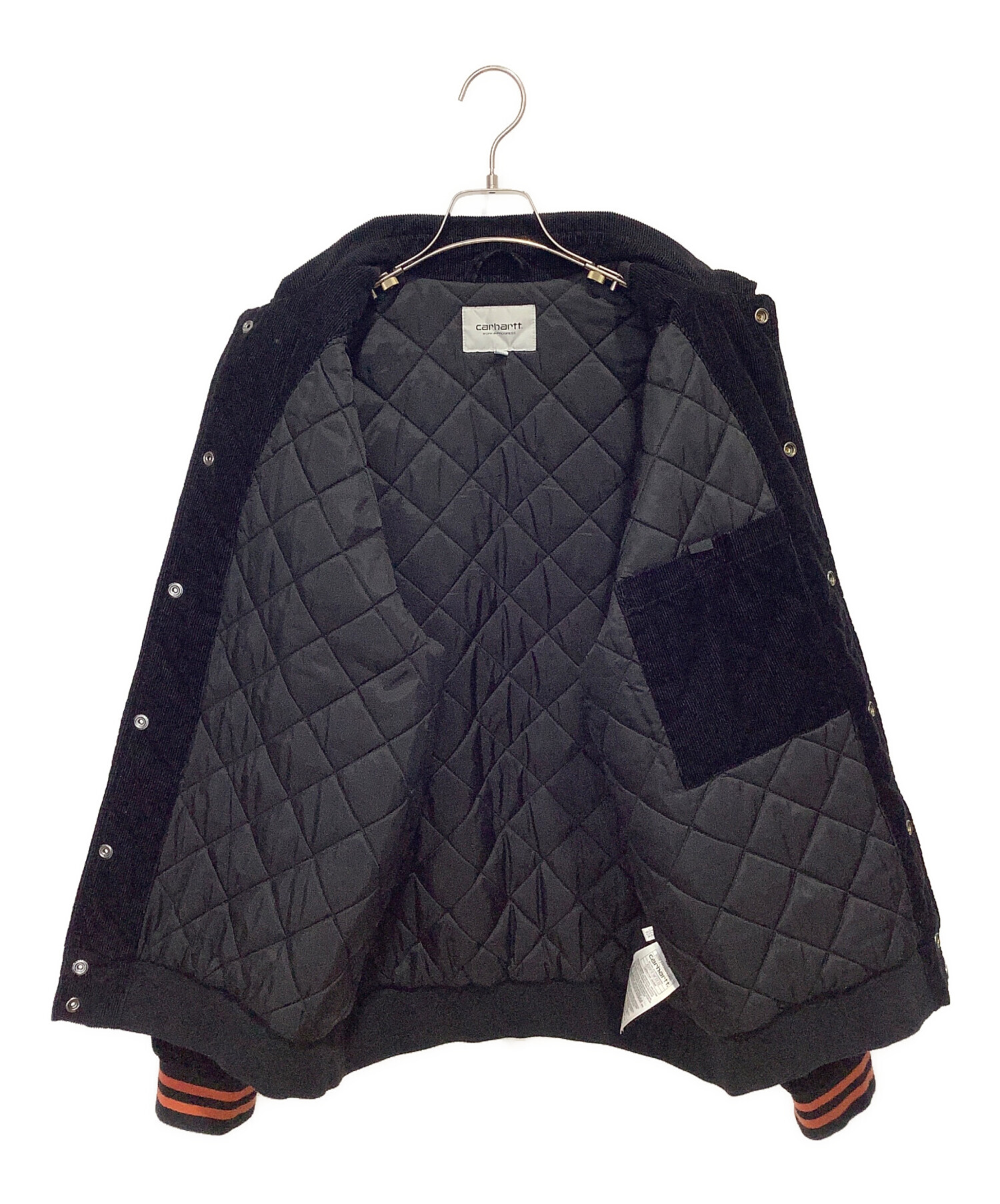 中古・古着通販】CarHartt (カーハート) Letterman Jacket ブラック 中古・古着通販】CarHartt (カーハート) Letterman Jacket ブラック