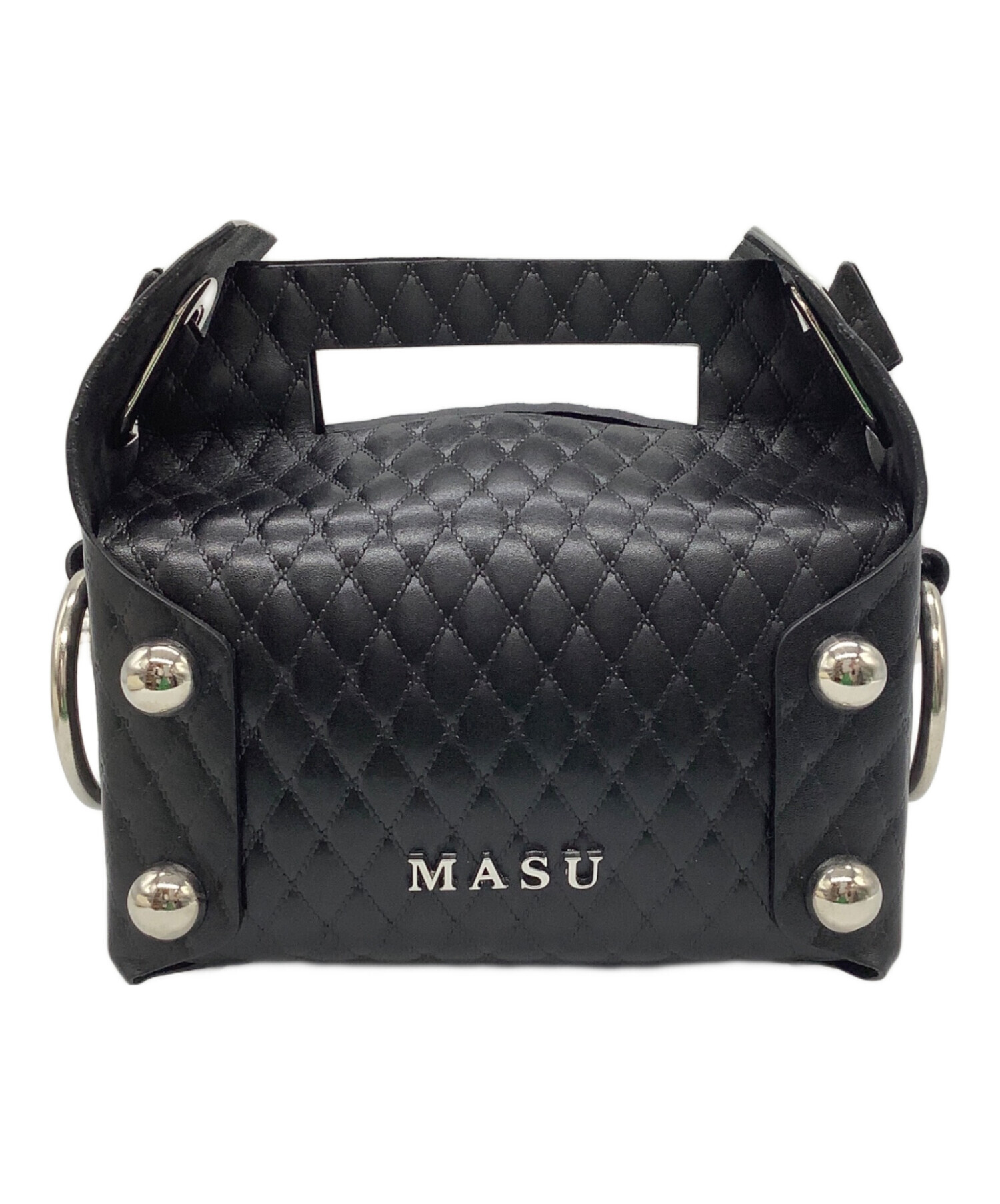 MASU エムエーエスユー バッグ（その他）  黒 【古着】【中古】【送料無料】 中古・古着通販】masu (エムエーエスユー) LEATHER CAKE BAG ブラック