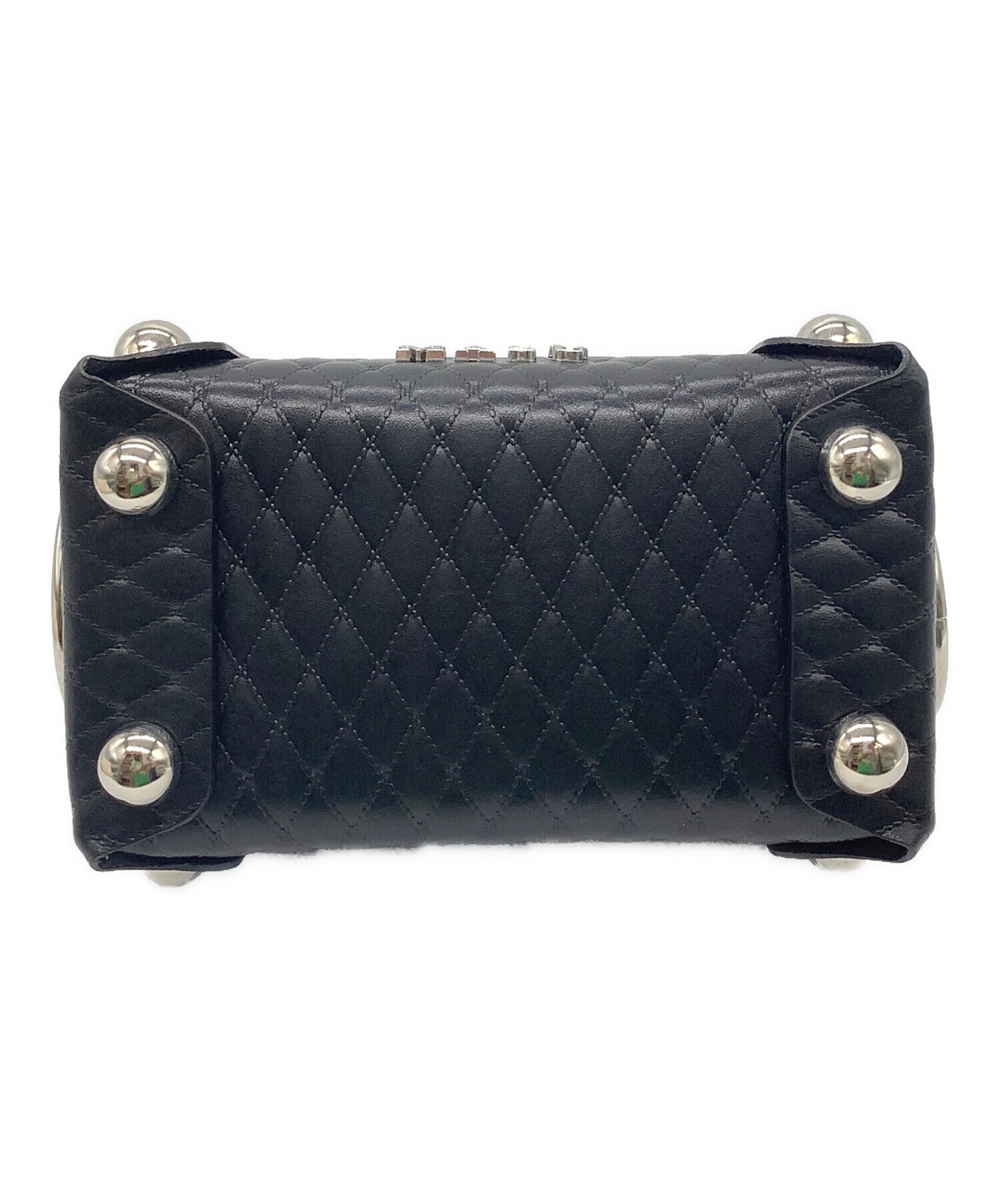 中古・古着通販】masu (エムエーエスユー) LEATHER CAKE BAG ブラック