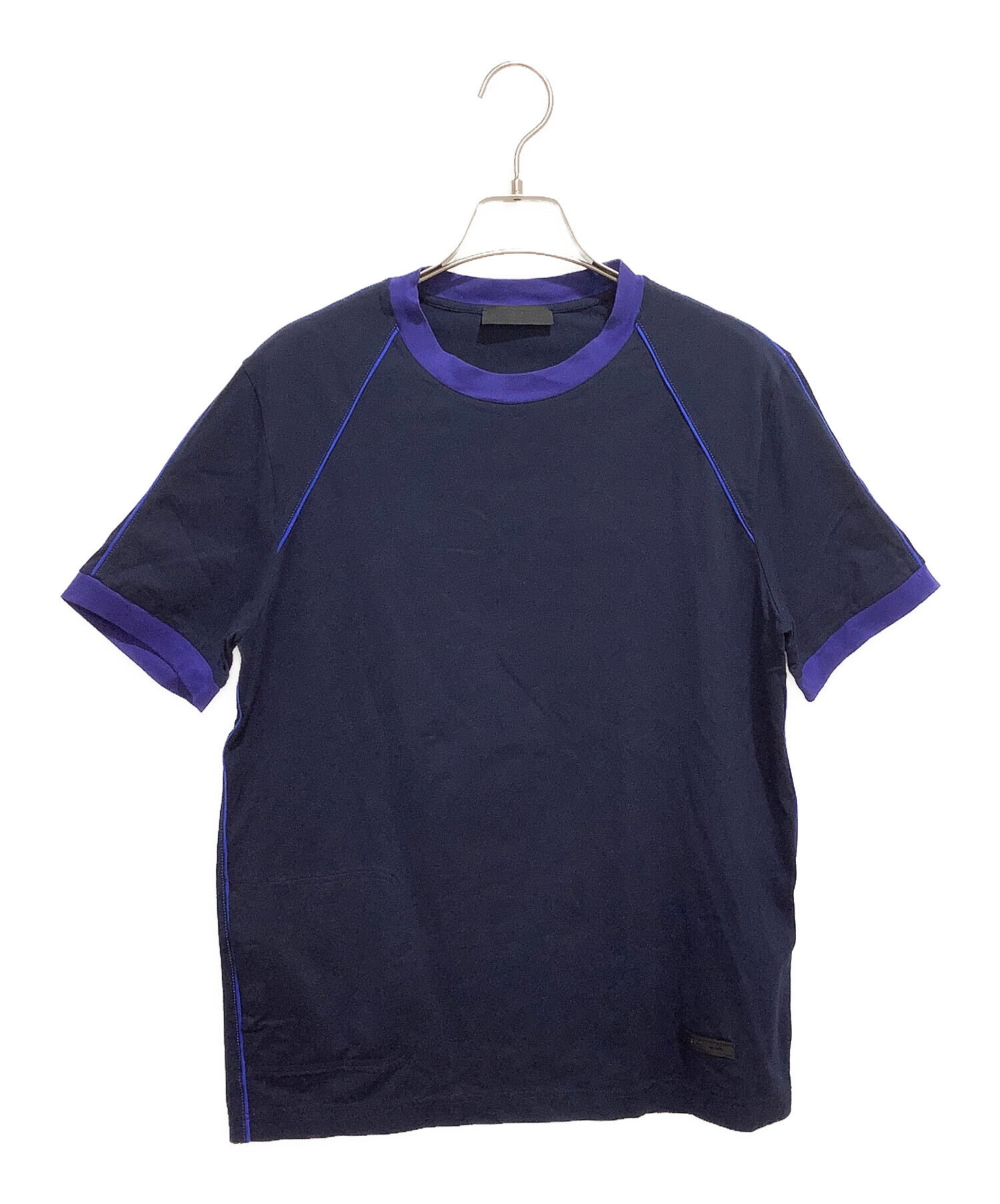中古・古着通販】PRADA (プラダ) 半袖カットソー ネイビー×ブルー
