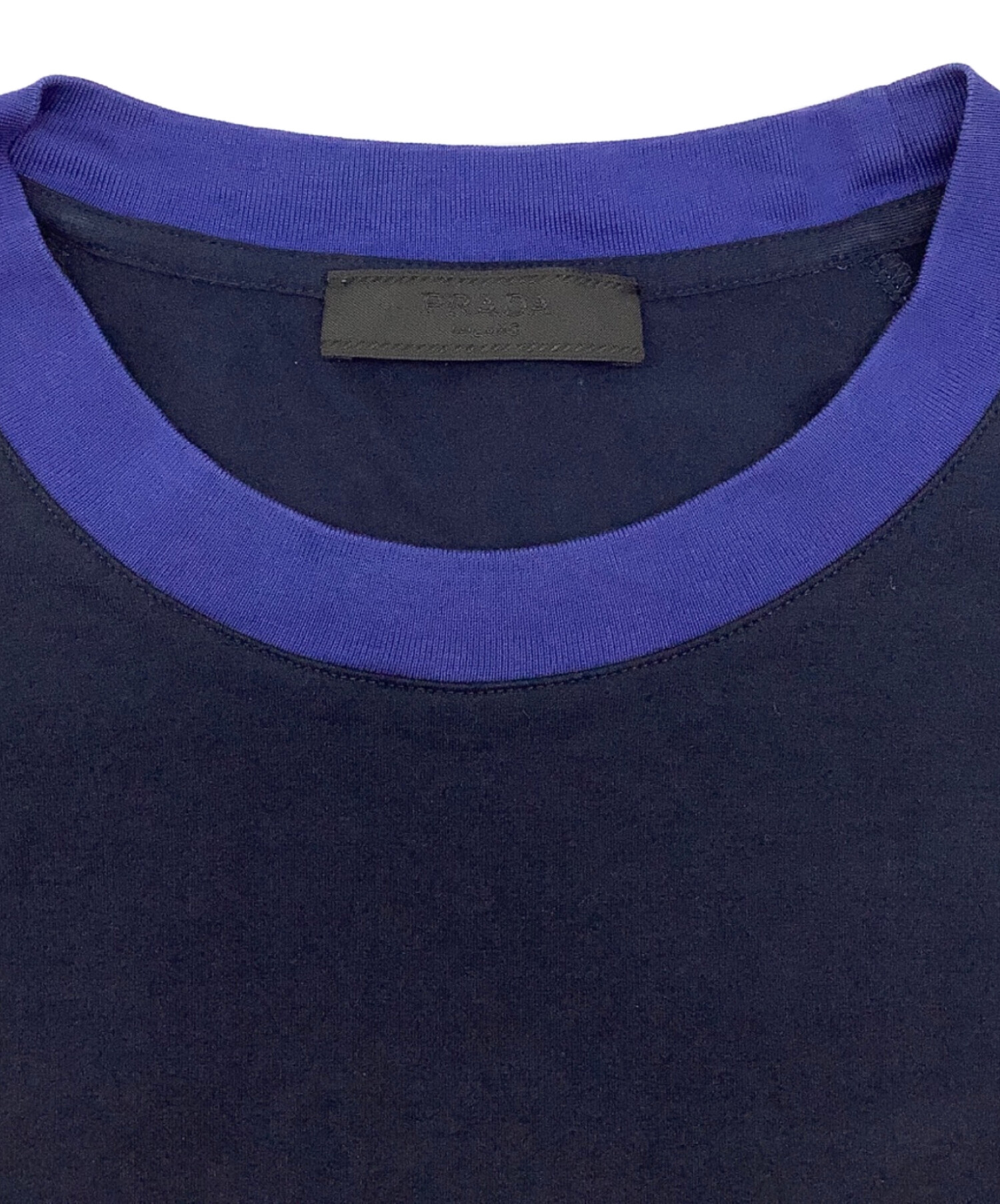 中古・古着通販】PRADA (プラダ) 半袖カットソー ネイビー×ブルー