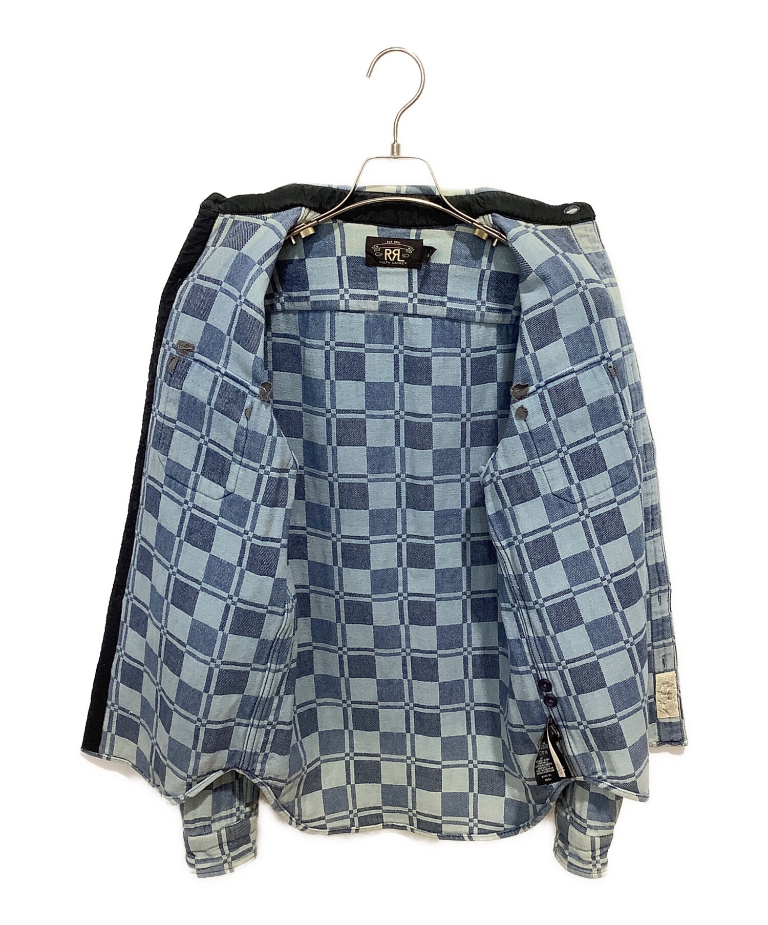 中古・古着通販】RRL (ダブルアールエル) チェックシャツ ブルー