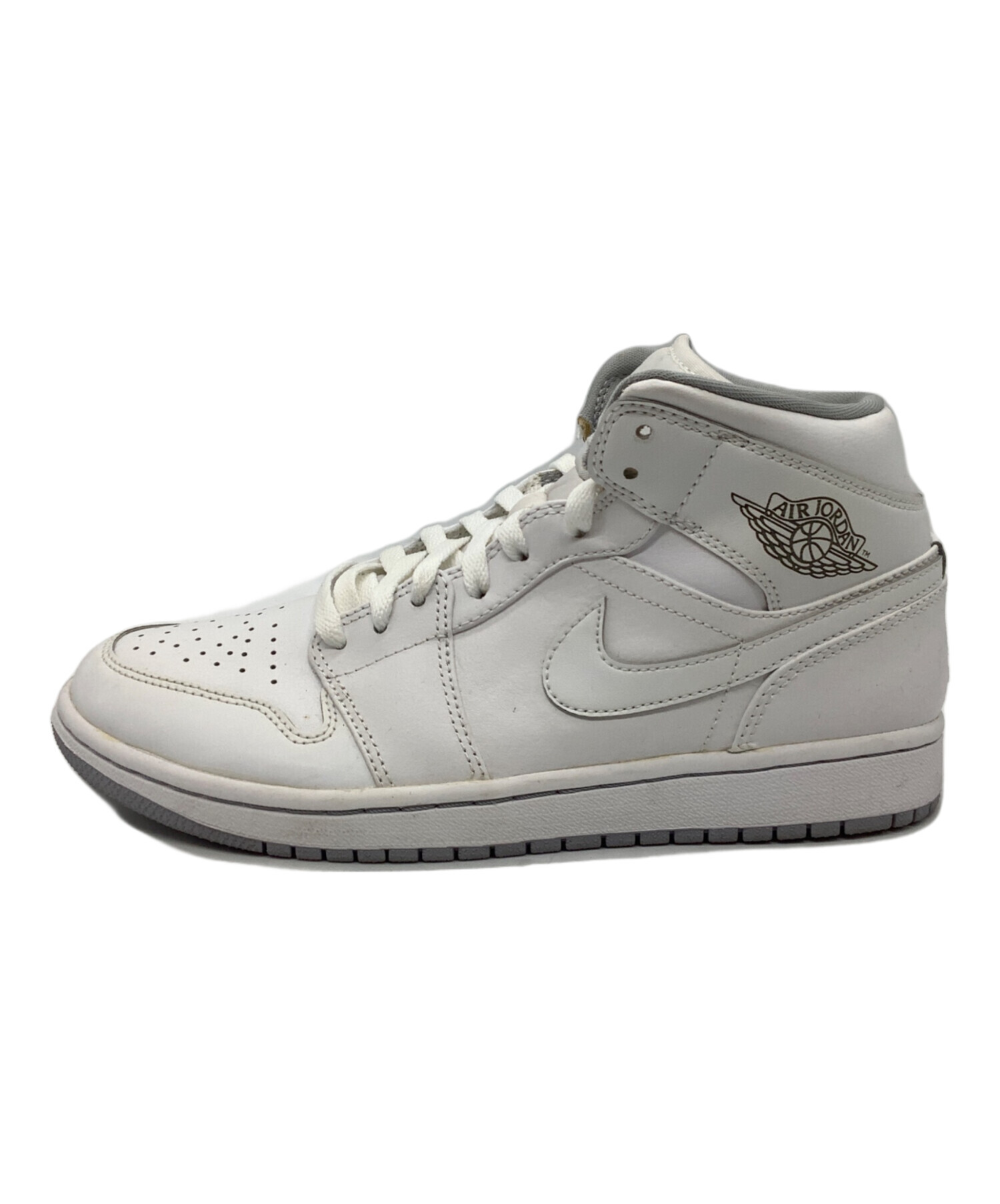 中古・古着通販】NIKE (ナイキ) AIR JORDAN 1 MID ホワイト サイズ 