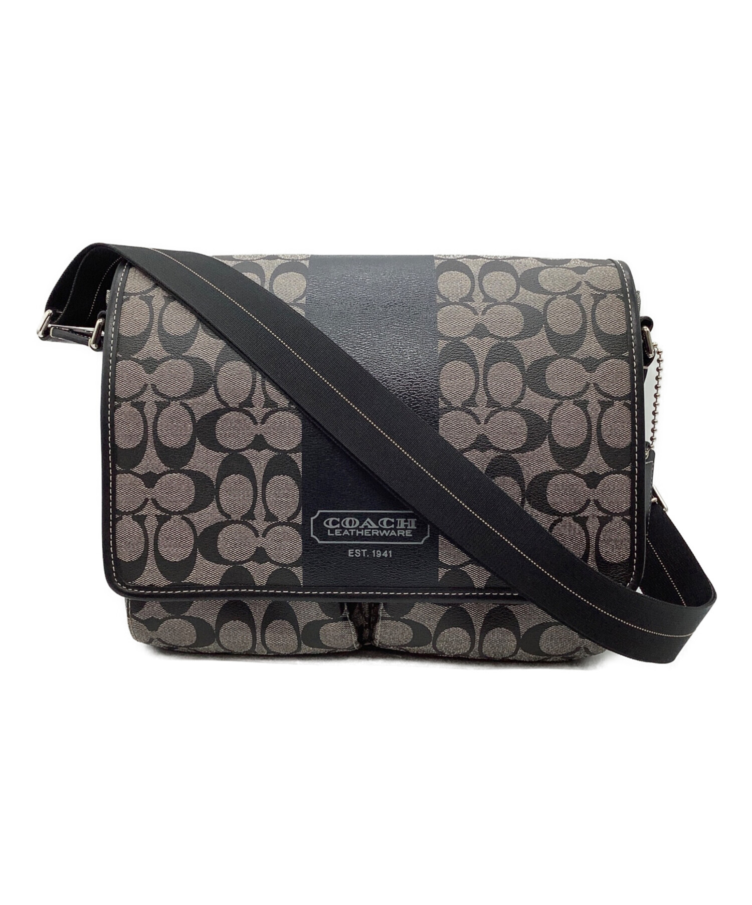未使用 COACH コーチ シグネチャー ターンロック チェーンバッグ 中古・古着通販】COACH (コーチ) シグネチャー ショルダーバッグ