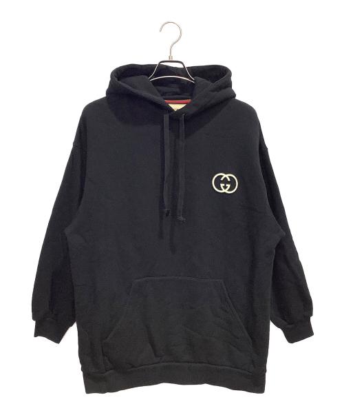 k*n様 期間限定売り切りセールGUCCI ブラック フード付きパーカー XS 中古・古着通販】GUCCI (グッチ) プルオーバーパーカー ブラック